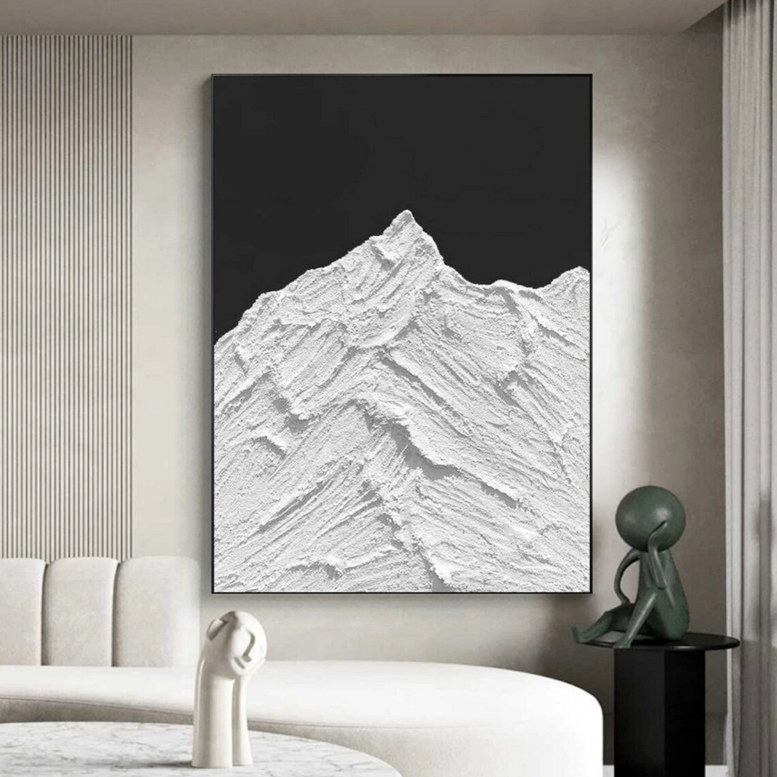 White Textured Minimalist Wall Art #WT071