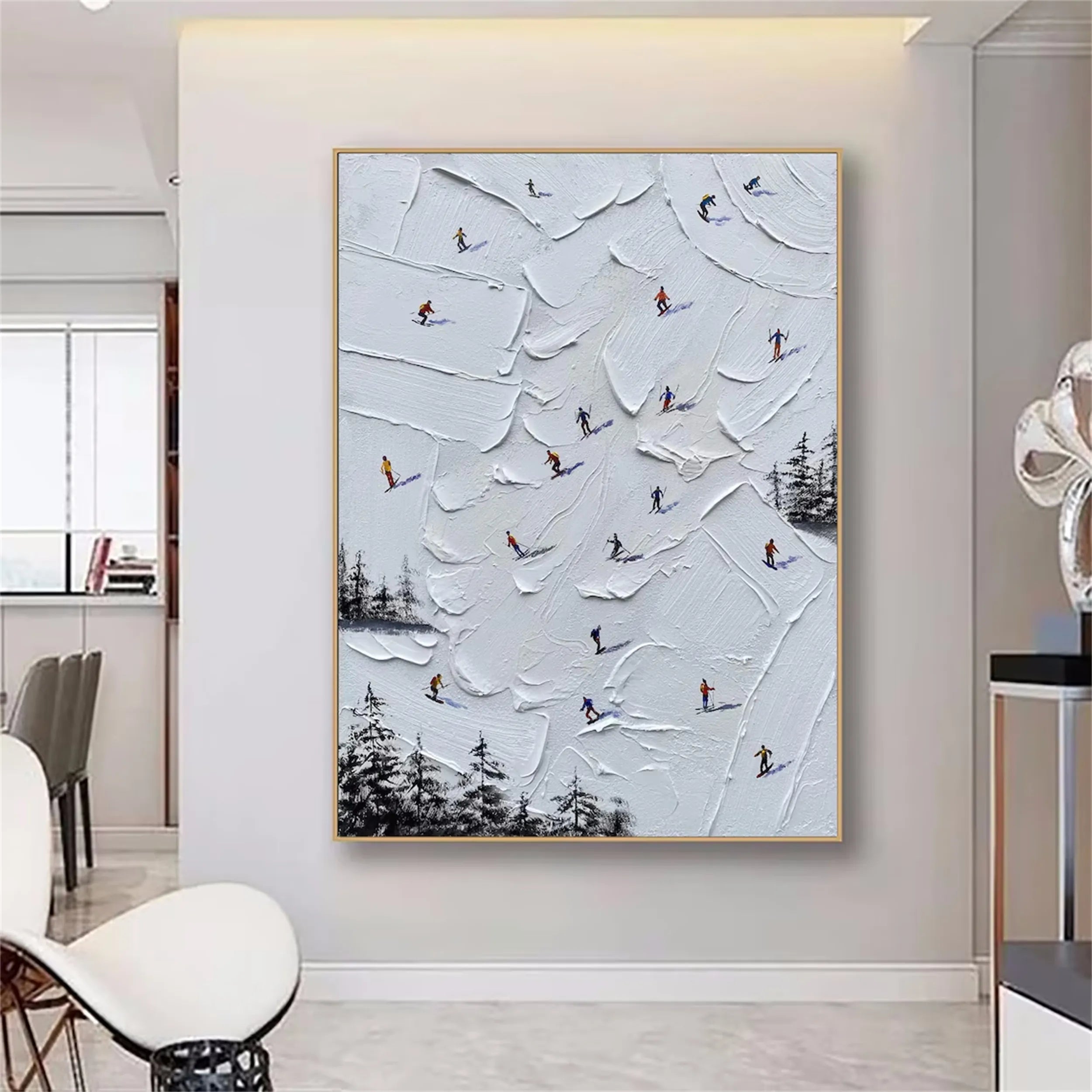 White Textured Minimalist Wall Art #WT157