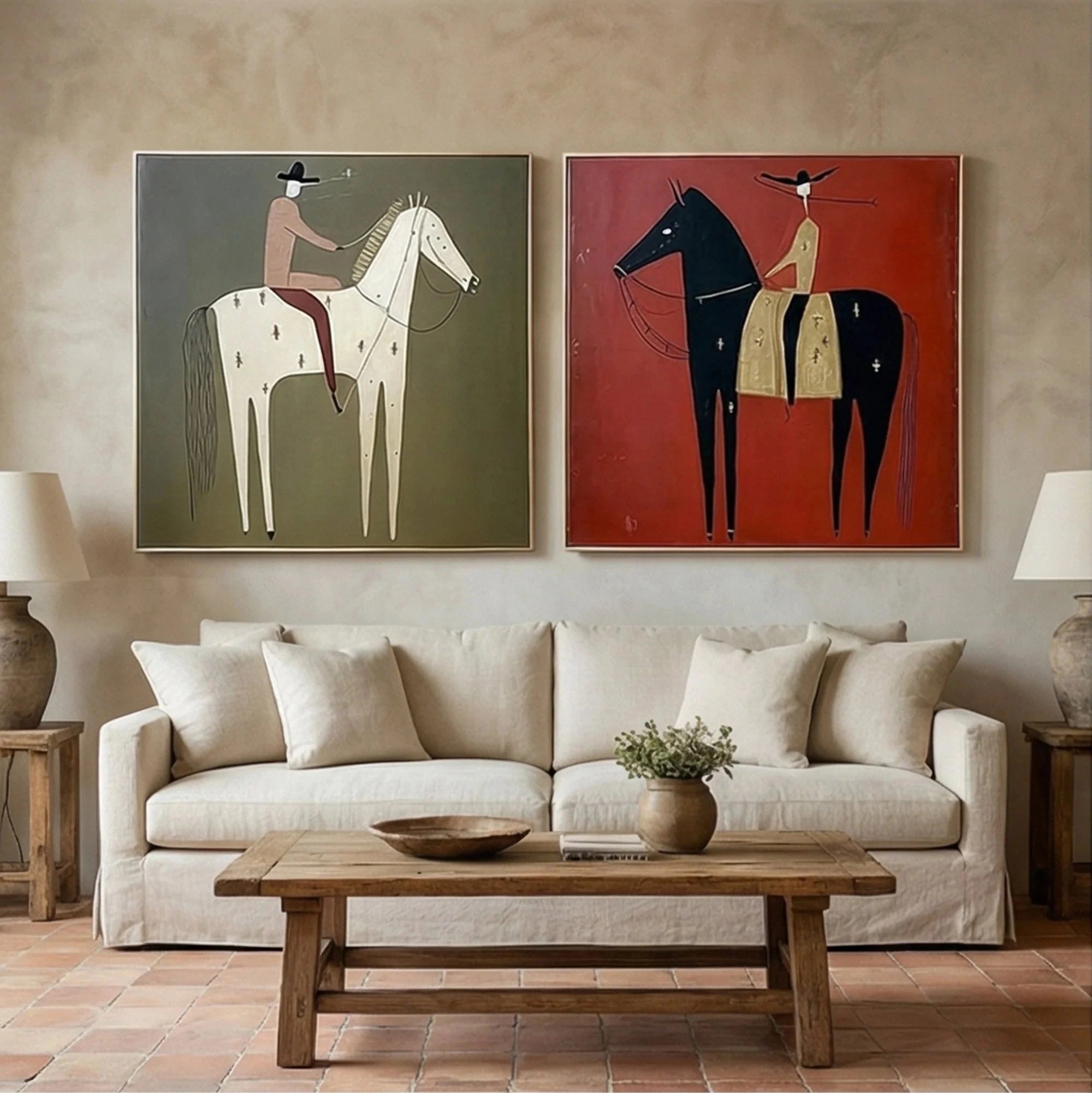 Vintage Americana Art Set of 2 #VA013