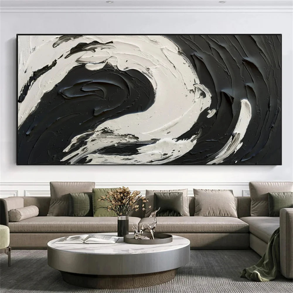 Black Textured Minimalist Wall Art #BT066