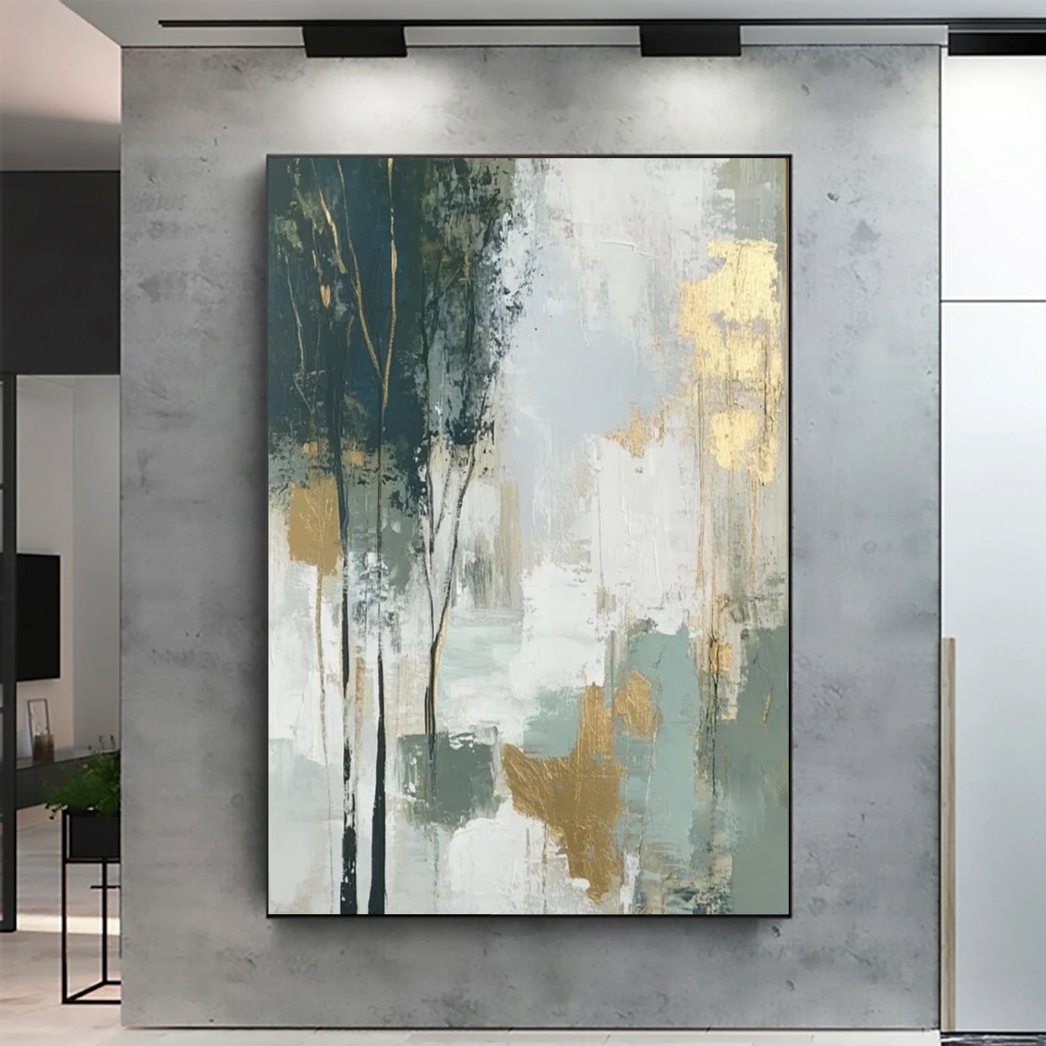 Tree And Flower Abstract Wall Art #TF135