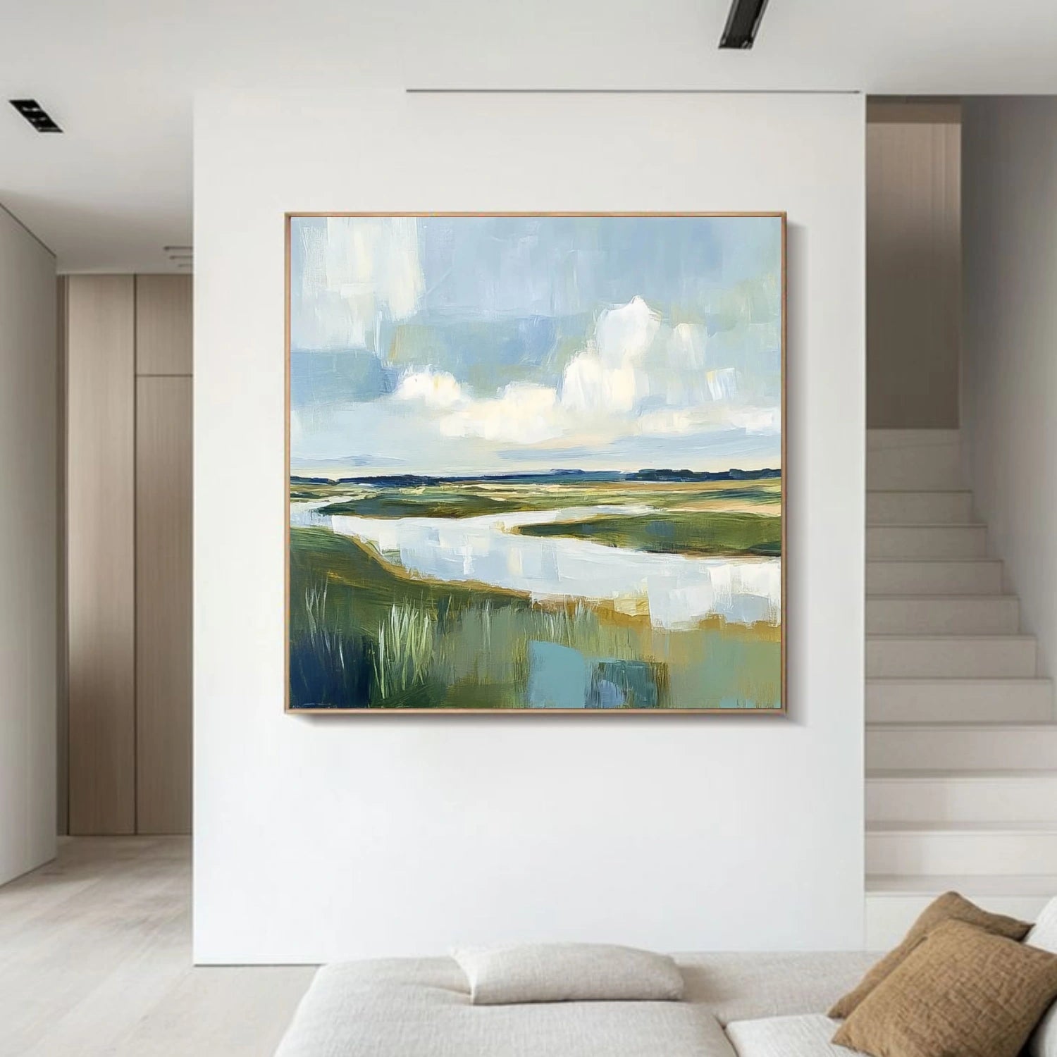 Sky And Ocean Abstract Wall Art #SO366