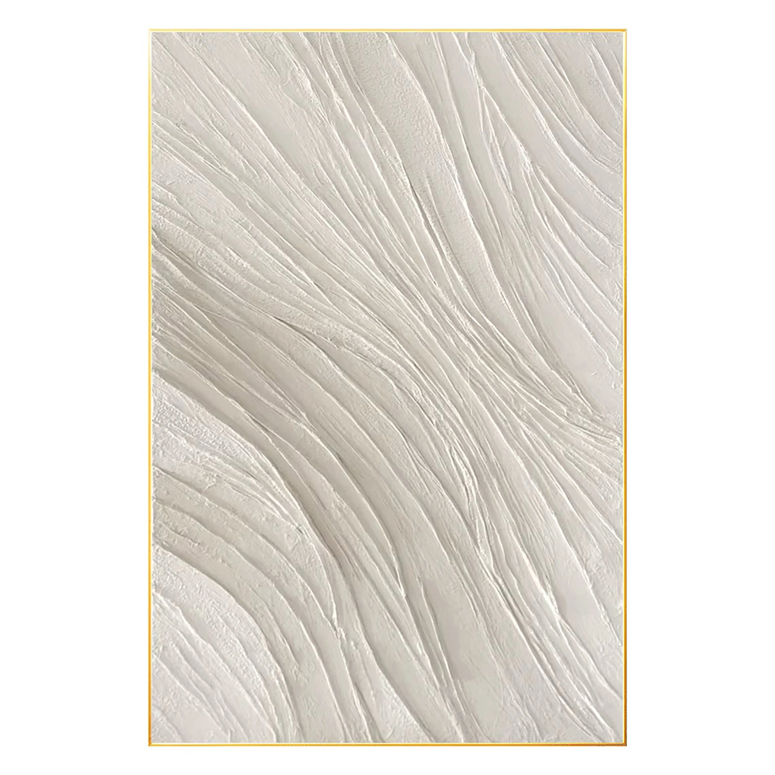 White Textured Minimalist Wall Art #WT069