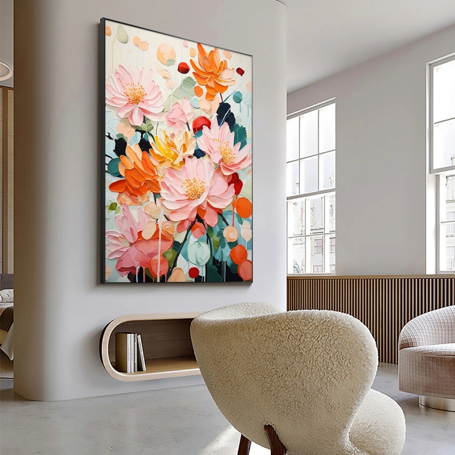 Colorful Tree And Flower Painting #TF094