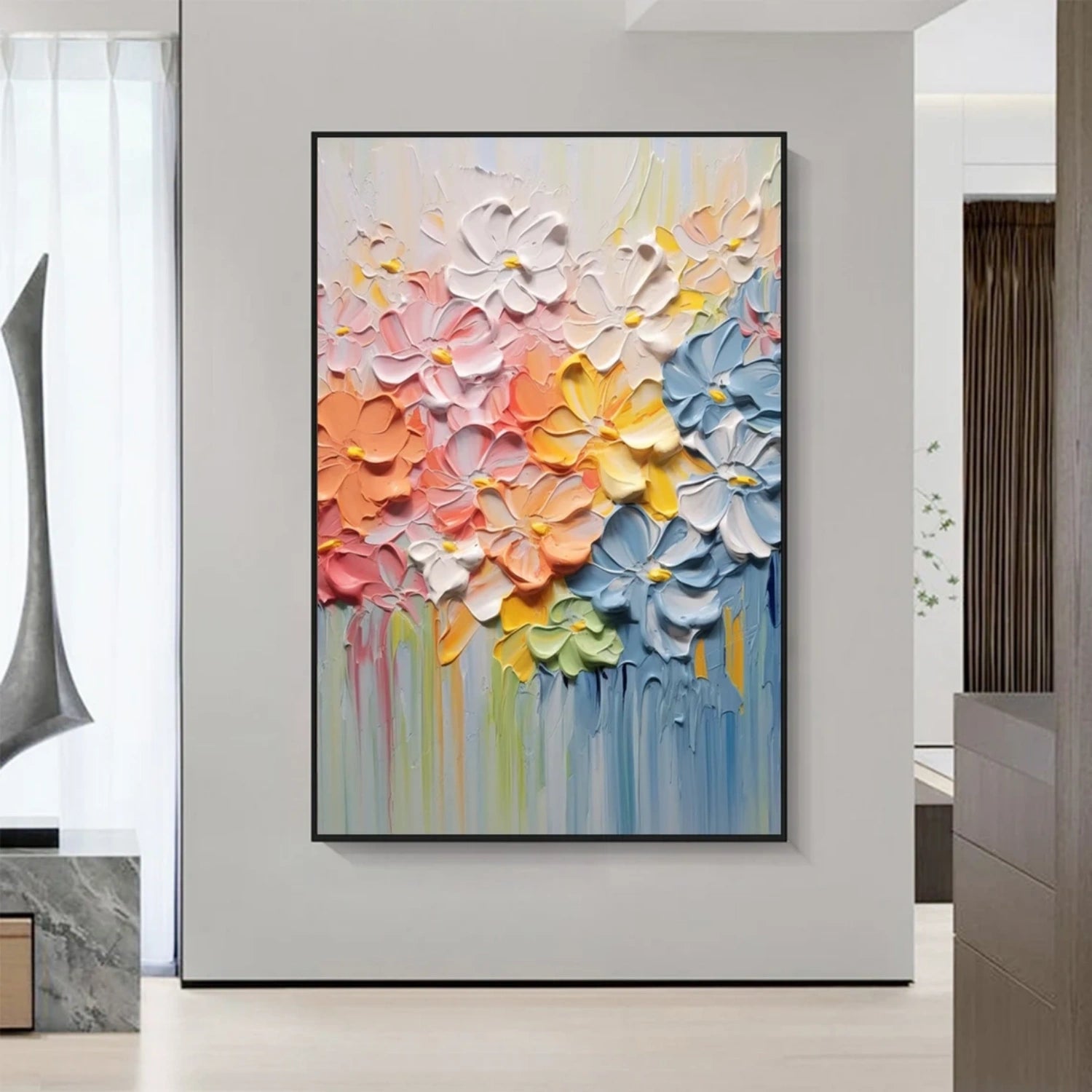 Colorful Tree And Flower Painting #TF093