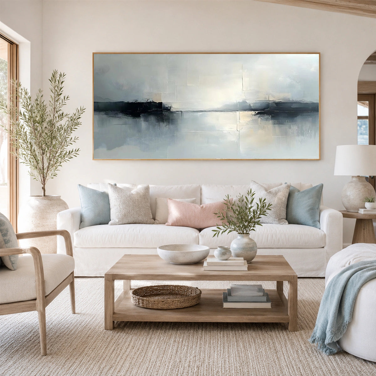 Sky And Ocean Abstract Wall Art #SO456