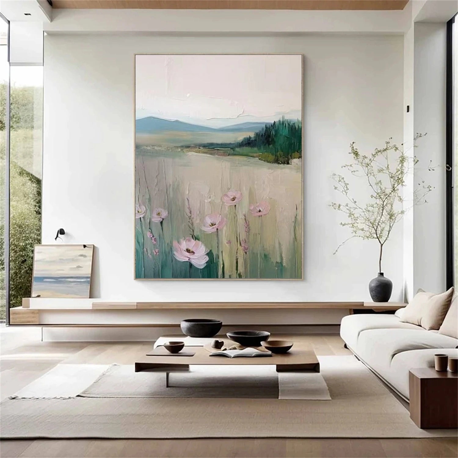 Tree And Flower Abstract Wall Art #TF173