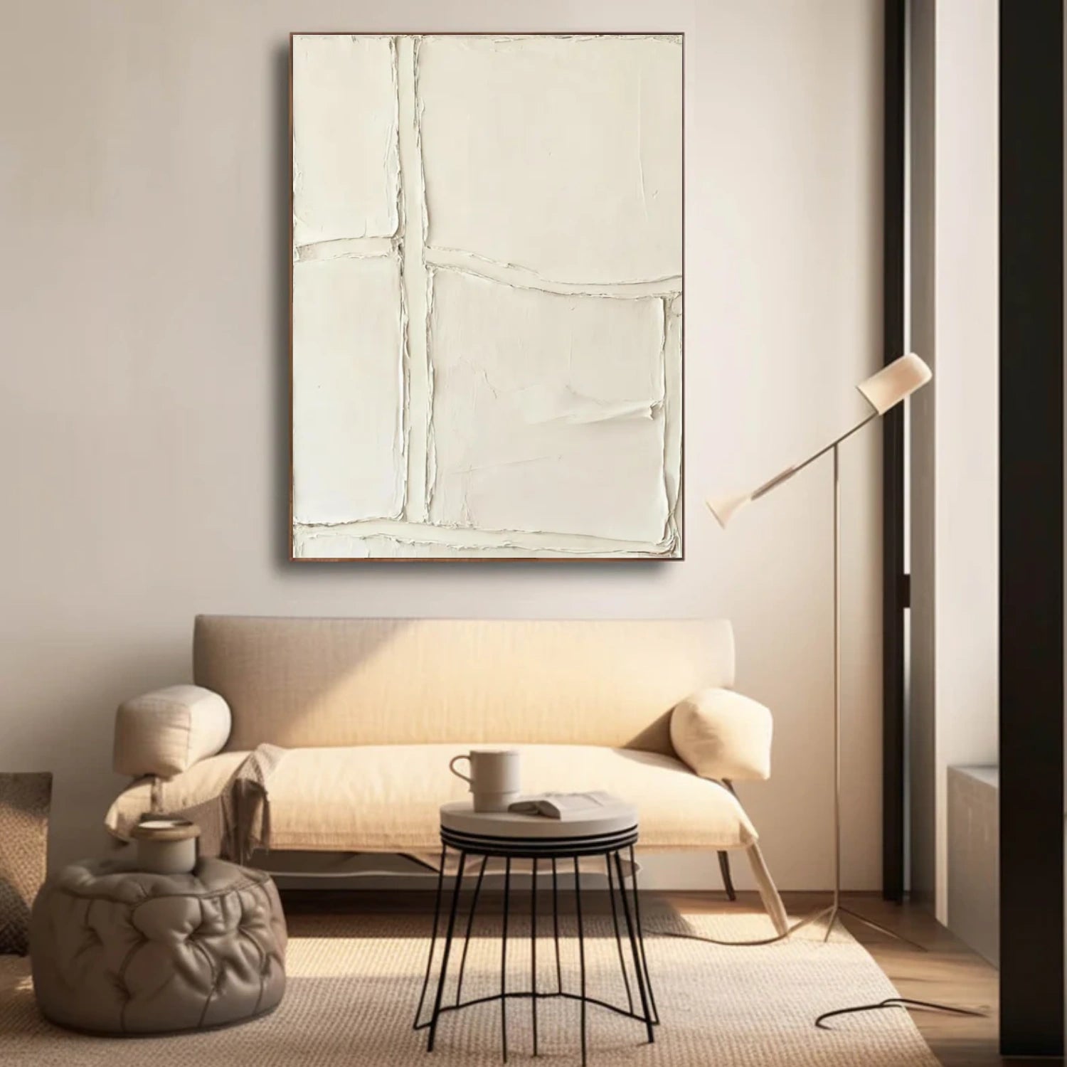 Beige Textured Minimalist Wall Art #WT205