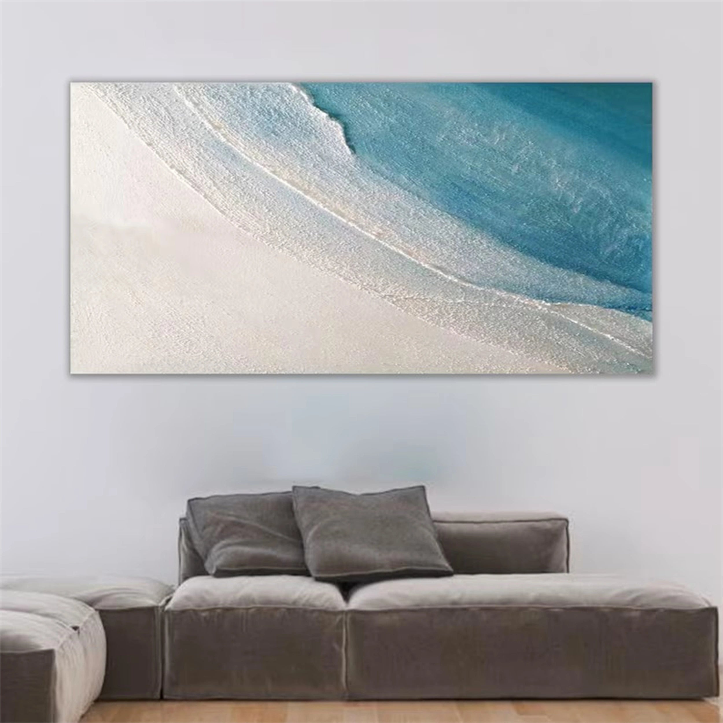 Blue Textured Minimalist Wall Art #BL014