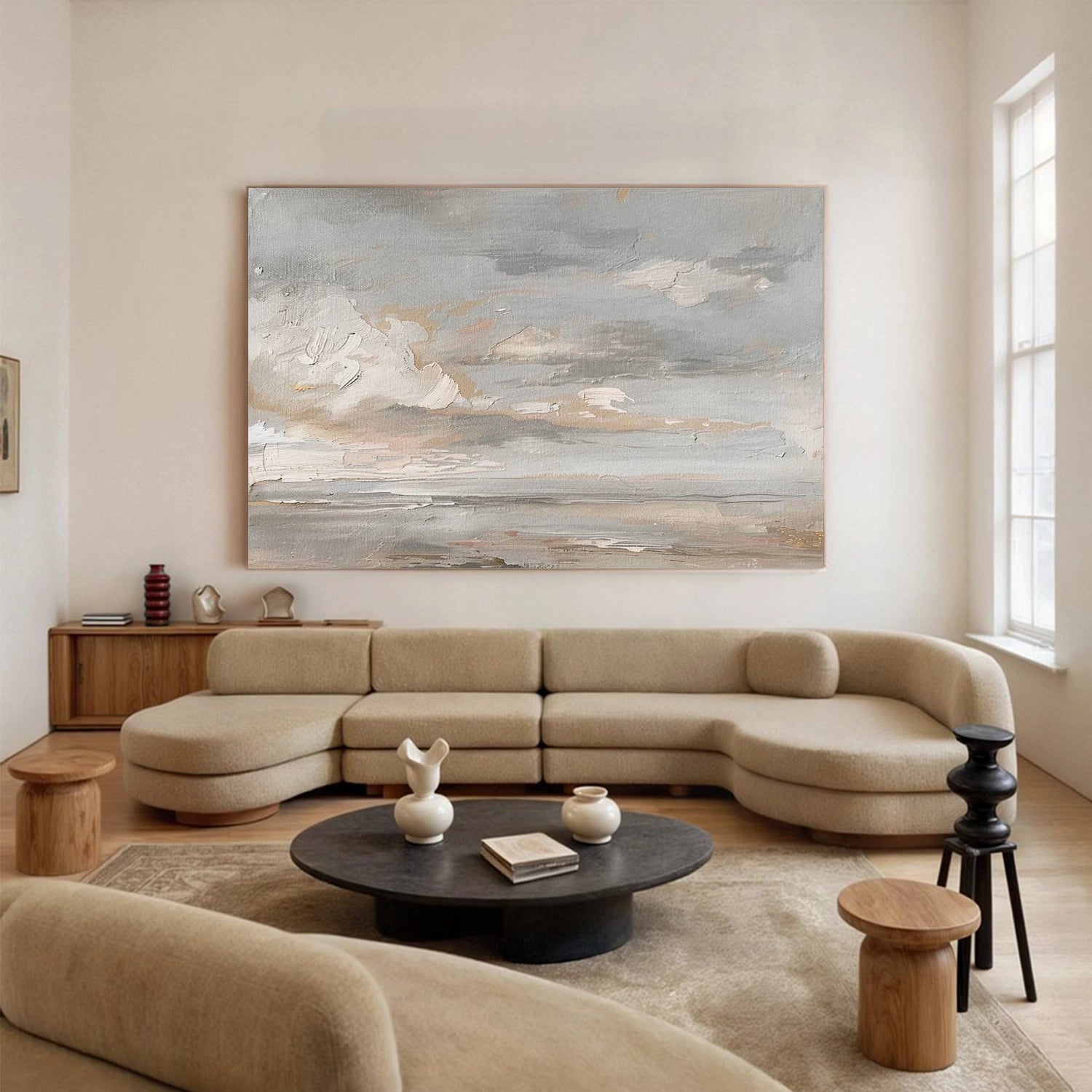 Sky And Ocean Abstract Wall Art #SO401