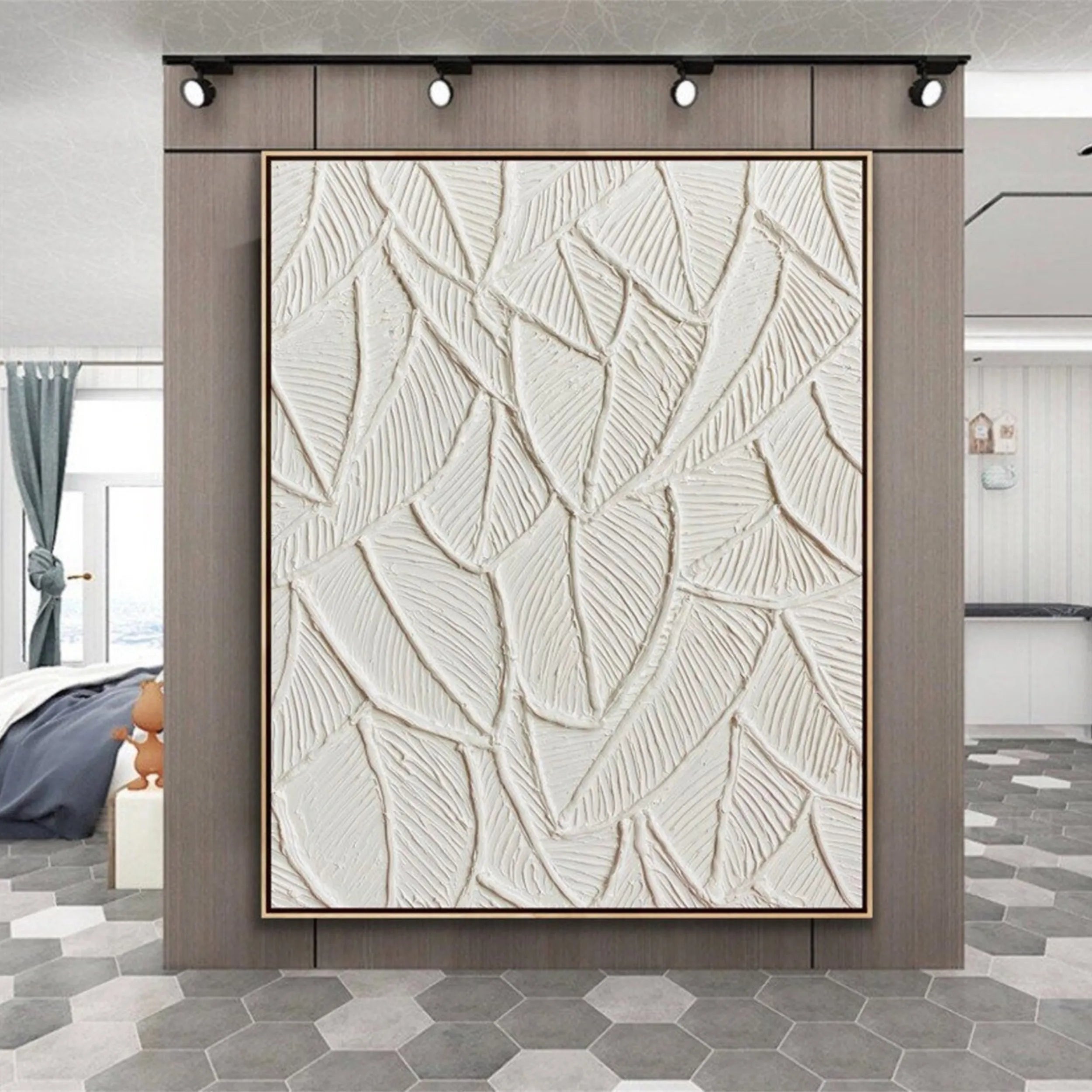 White Tree And Flower Painting #TF057