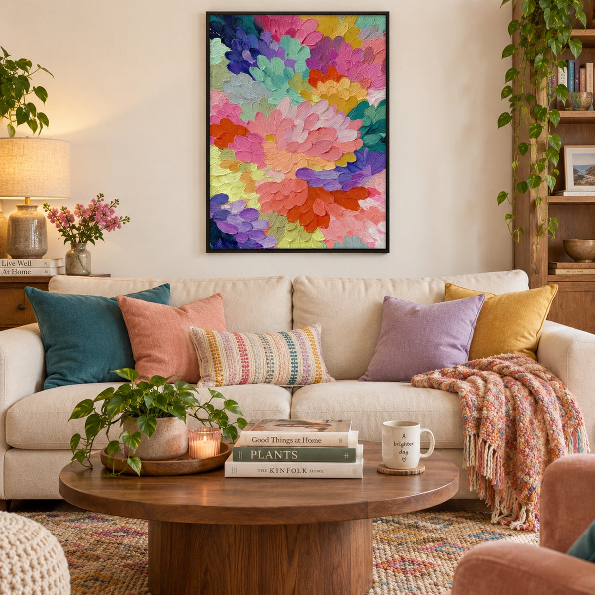Tree And Flower Abstract Wall Art #TF222