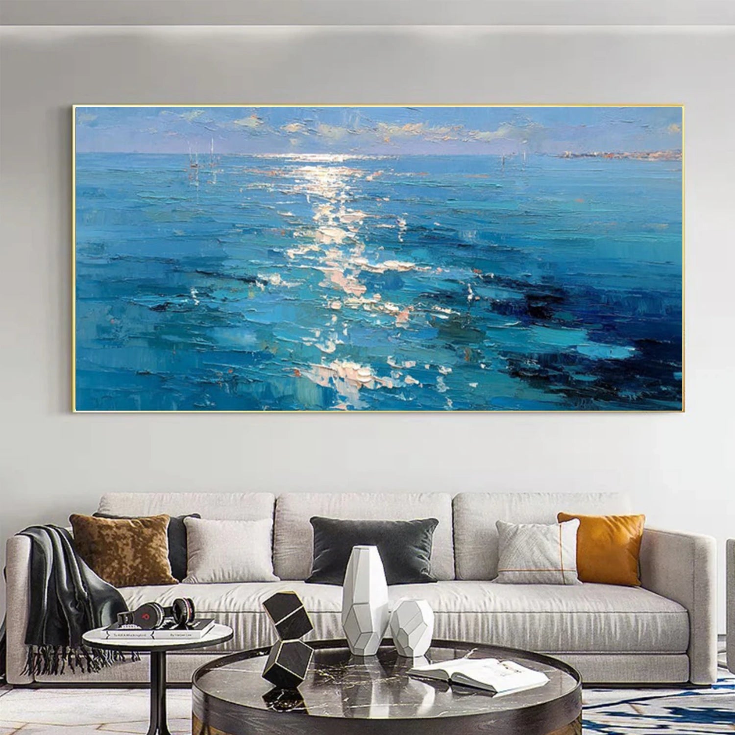 Sky And Ocean Abstract Wall Art #SO390