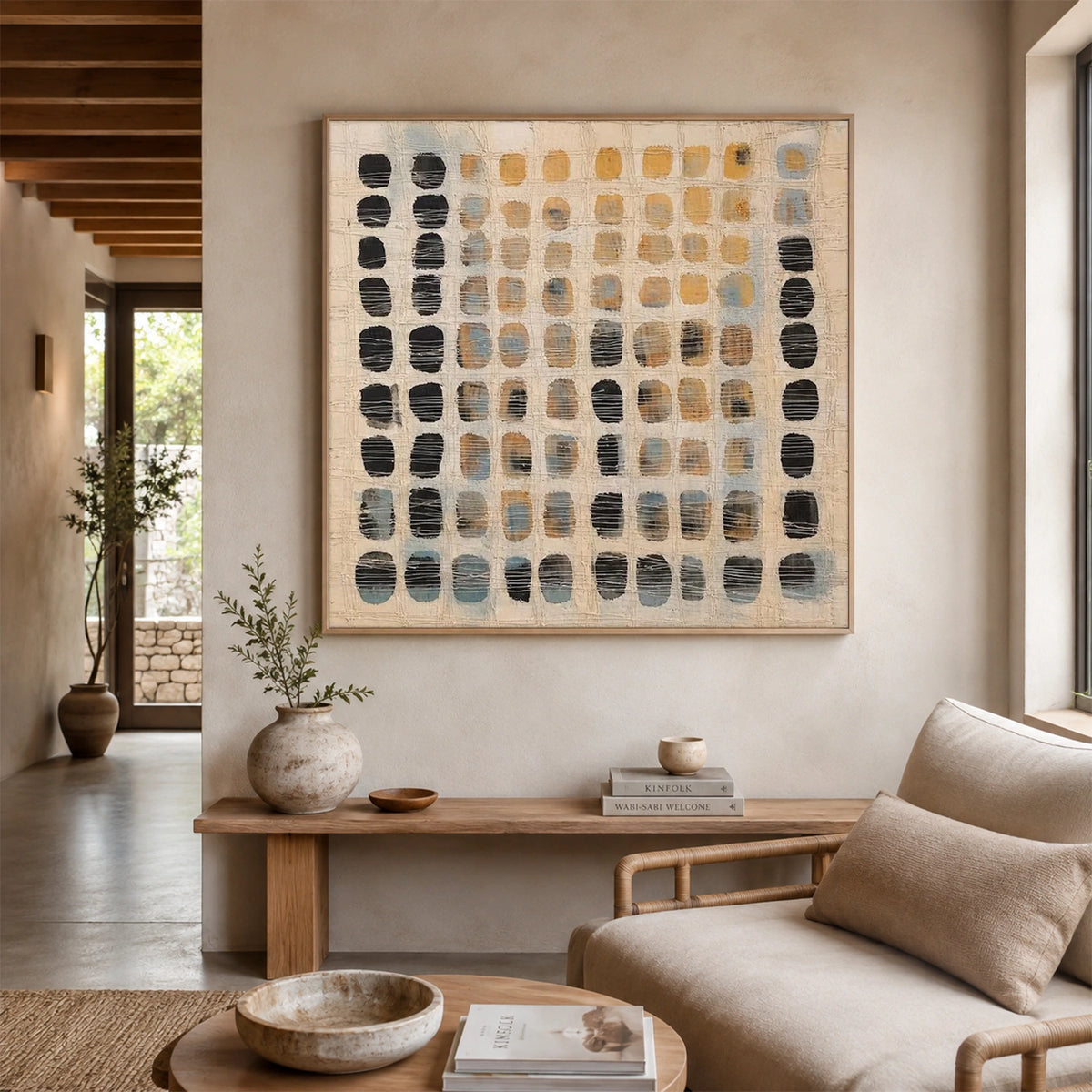 Wabi Sabi Abstract Canvas Art #WA278
