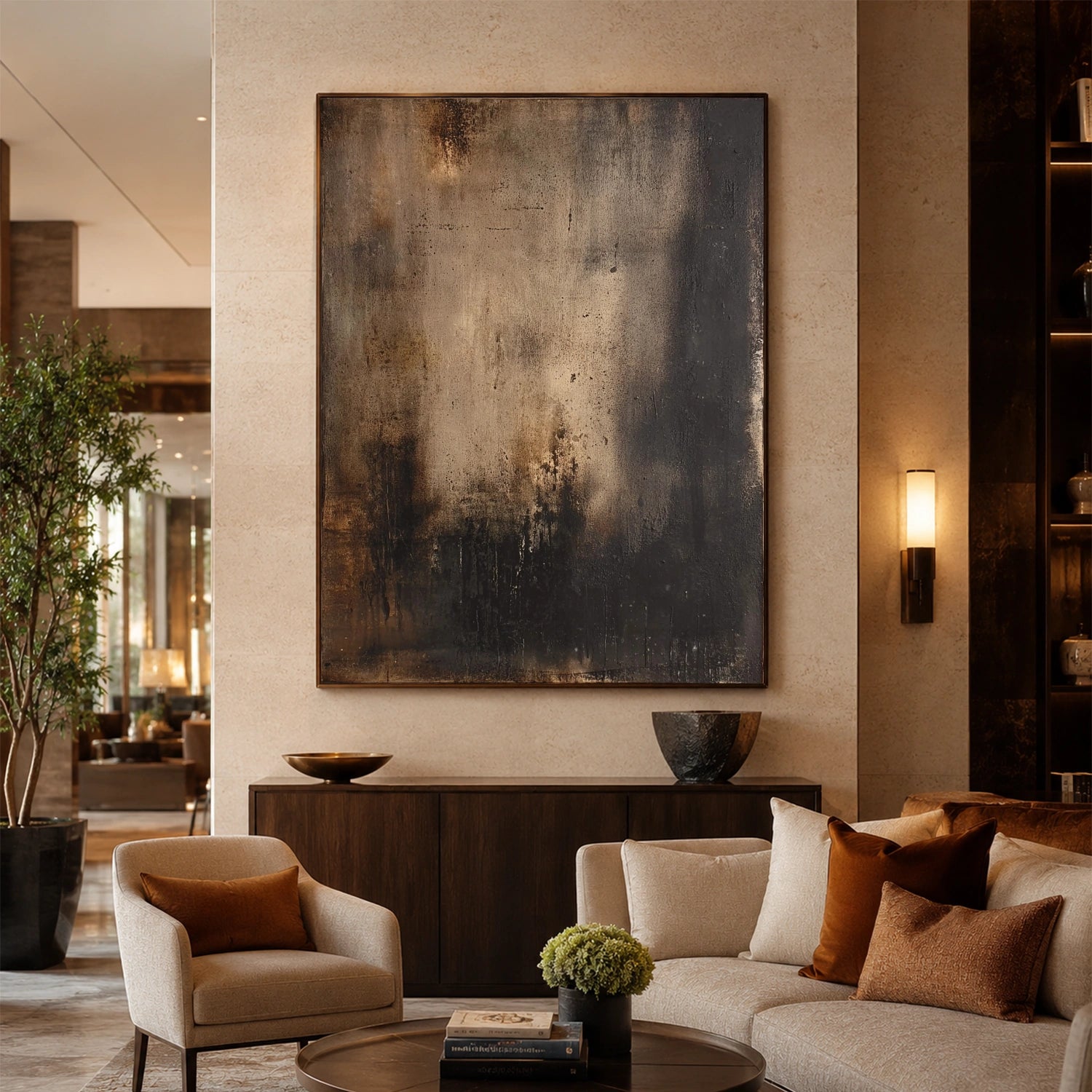 Wabi Sabi Abstract Canvas Art #WA265