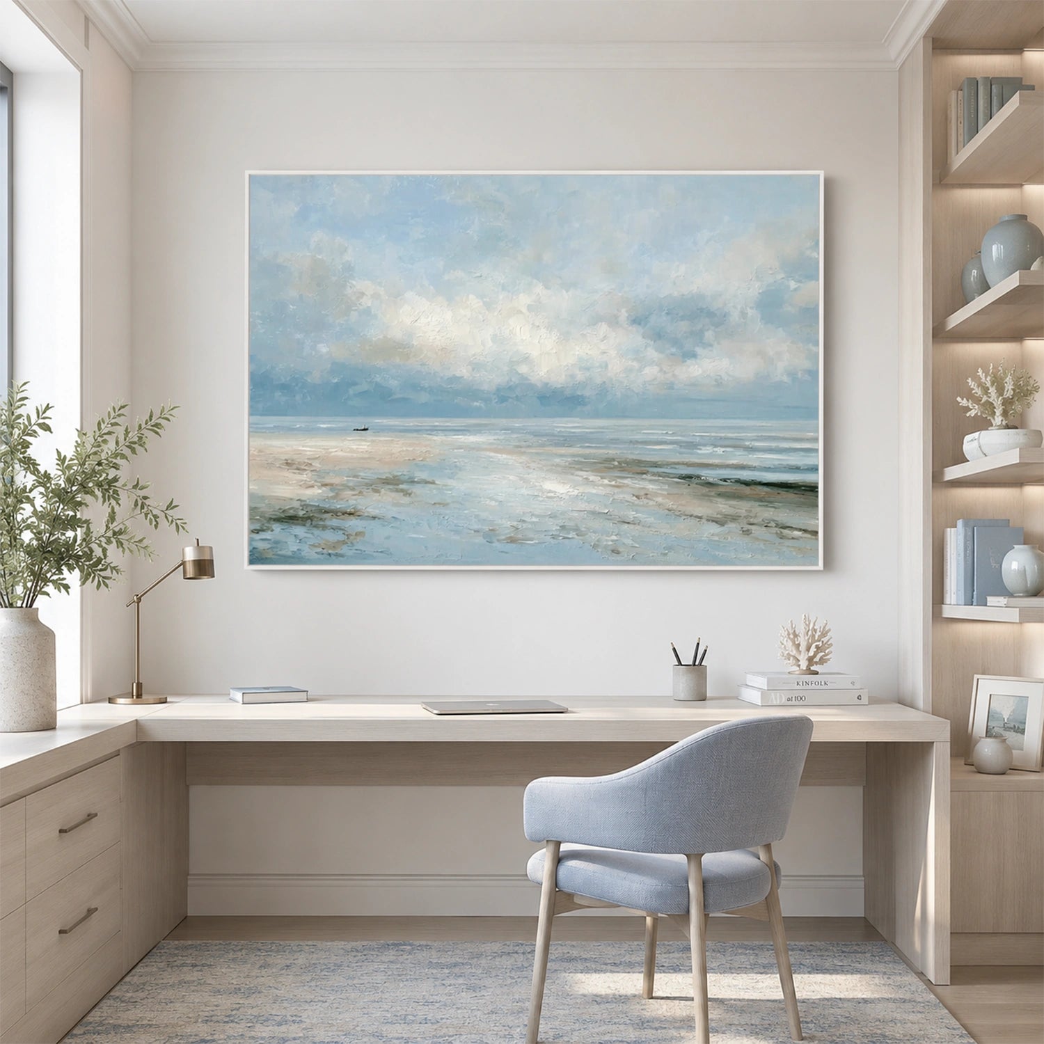 Sky And Ocean Abstract Wall Art #SO435