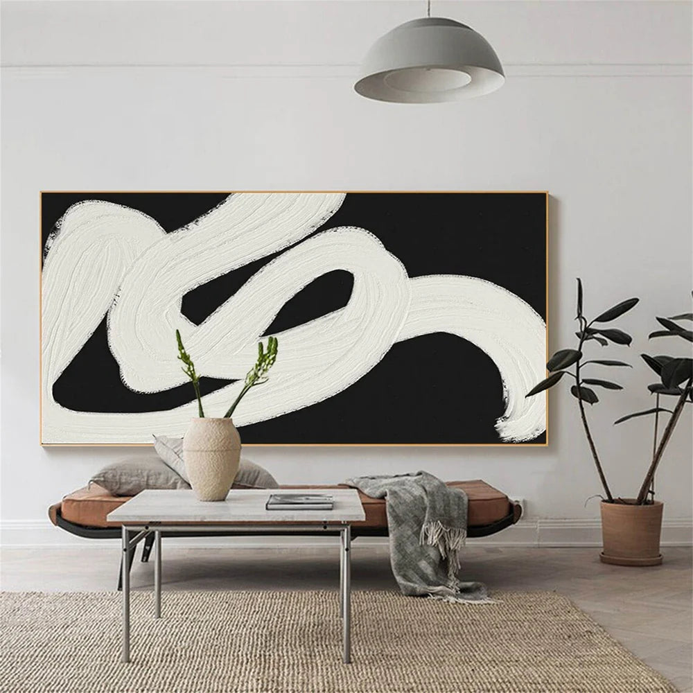 Black Textured Minimalist Wall Art #BT067
