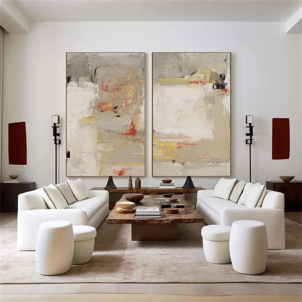 Wabi Sabi Abstract Wall Art Set of 2 #WA151