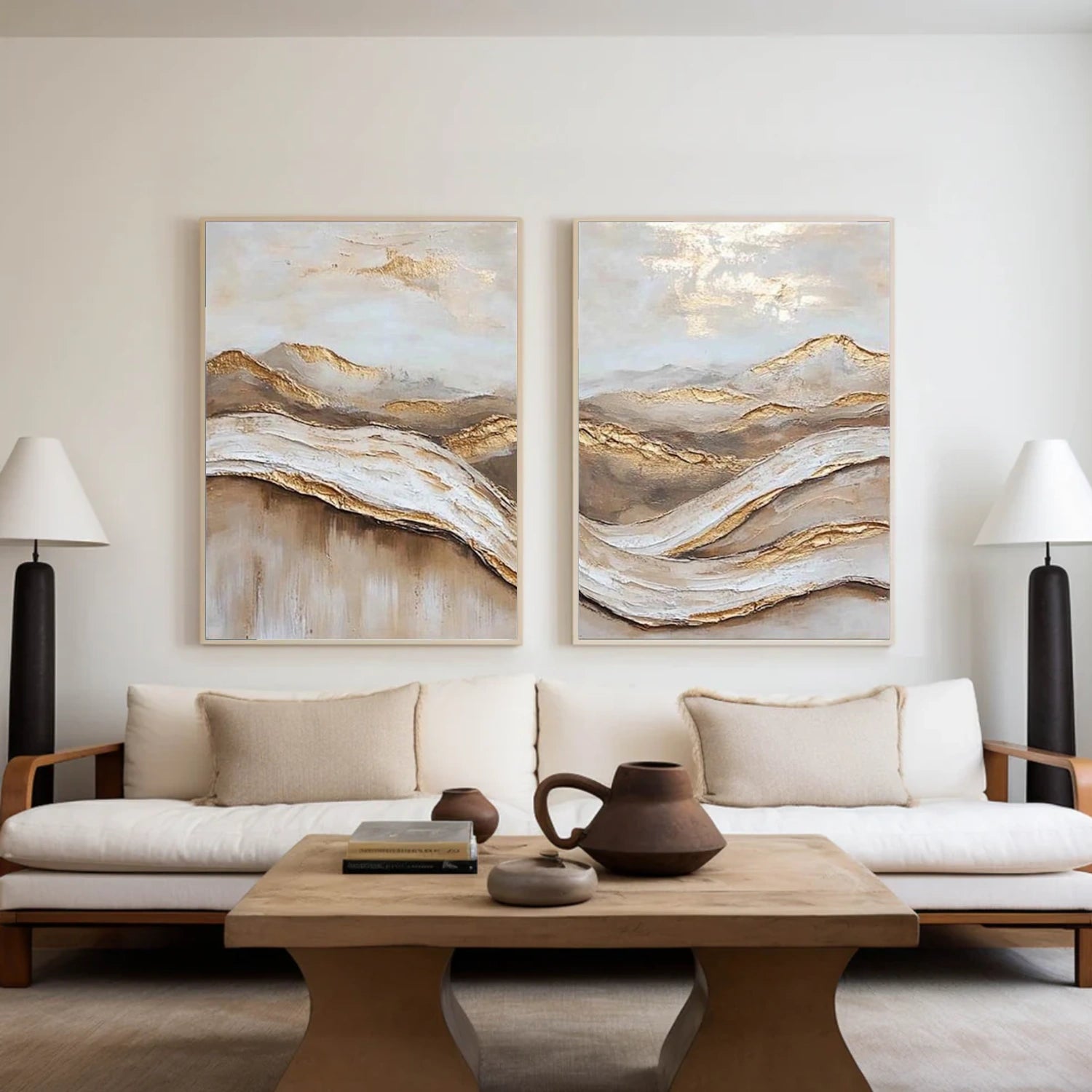 Abstract Textured Wall Art Set of 2 #AW218