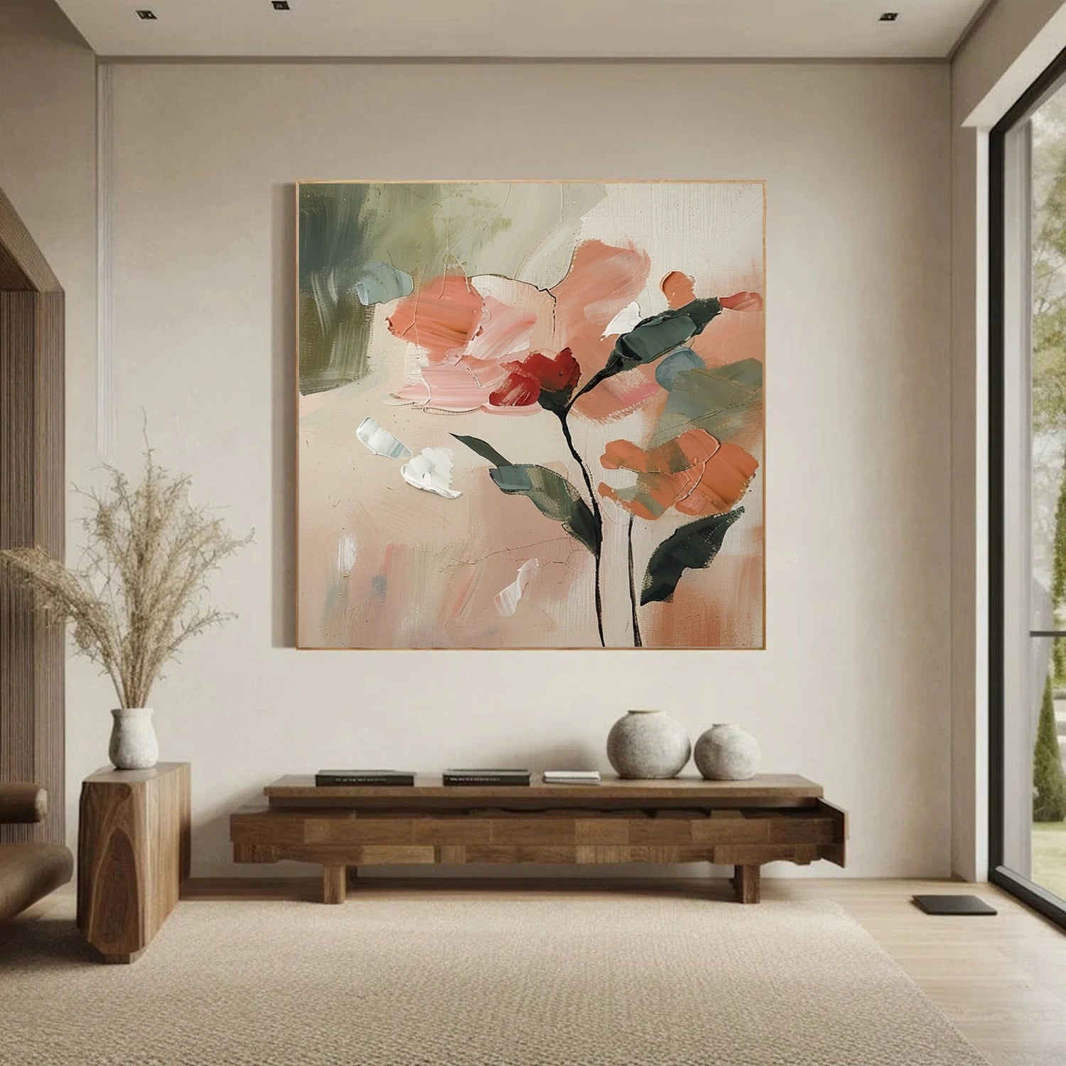 Tree And Flower Abstract Wall Art #TF183