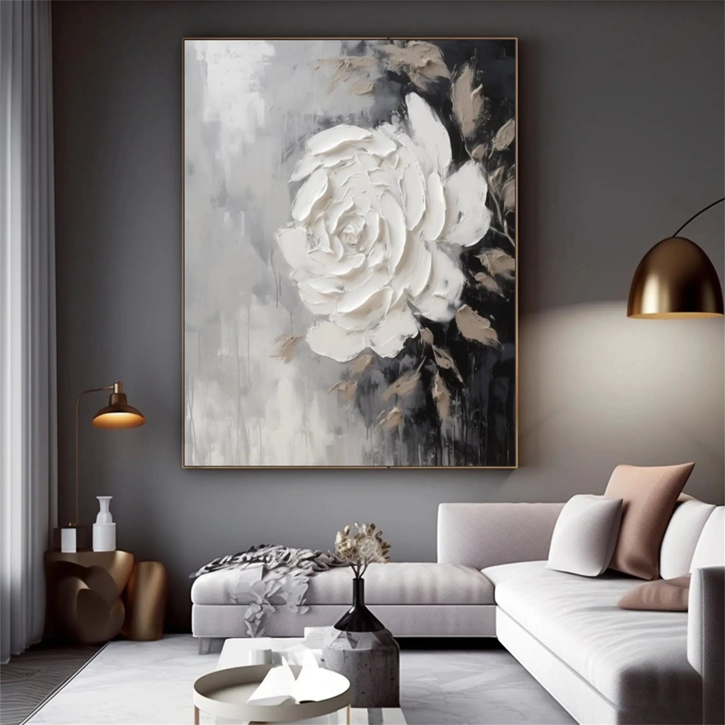 Colorful Tree And Flower Painting #TF033