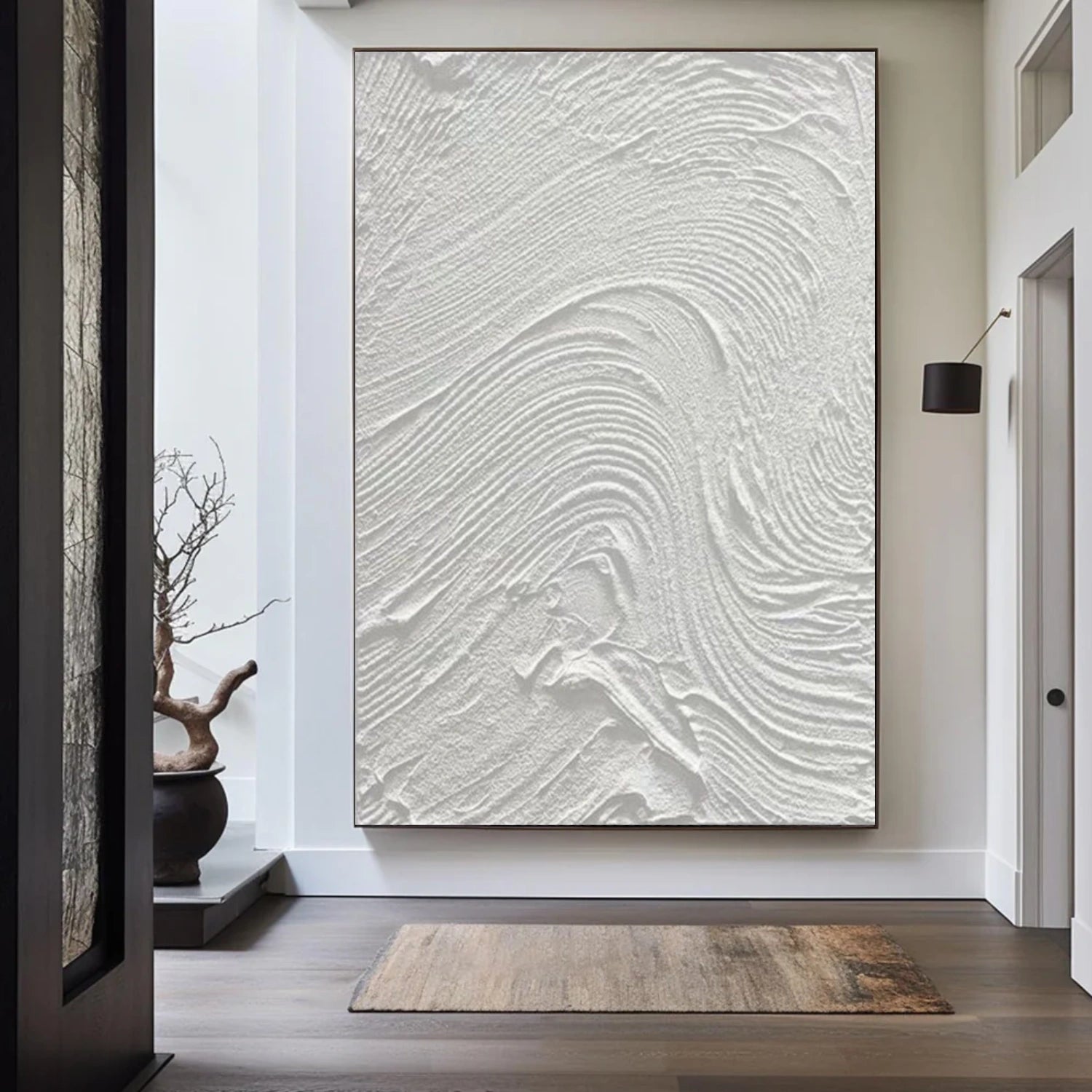 White Textured Minimalist Wall Art #WT207