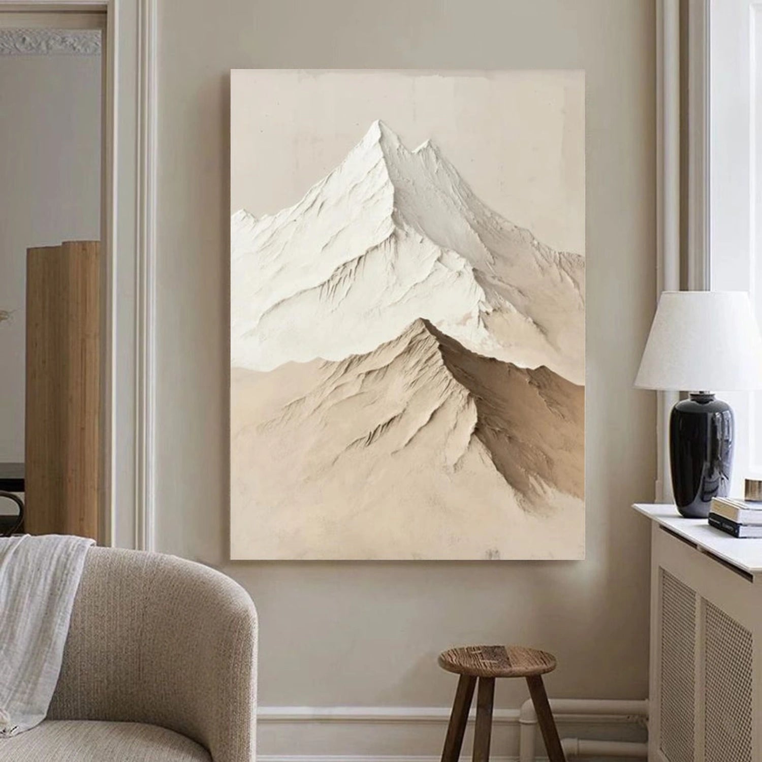 Minimalist Mountain Textured Canvas Art #WT240