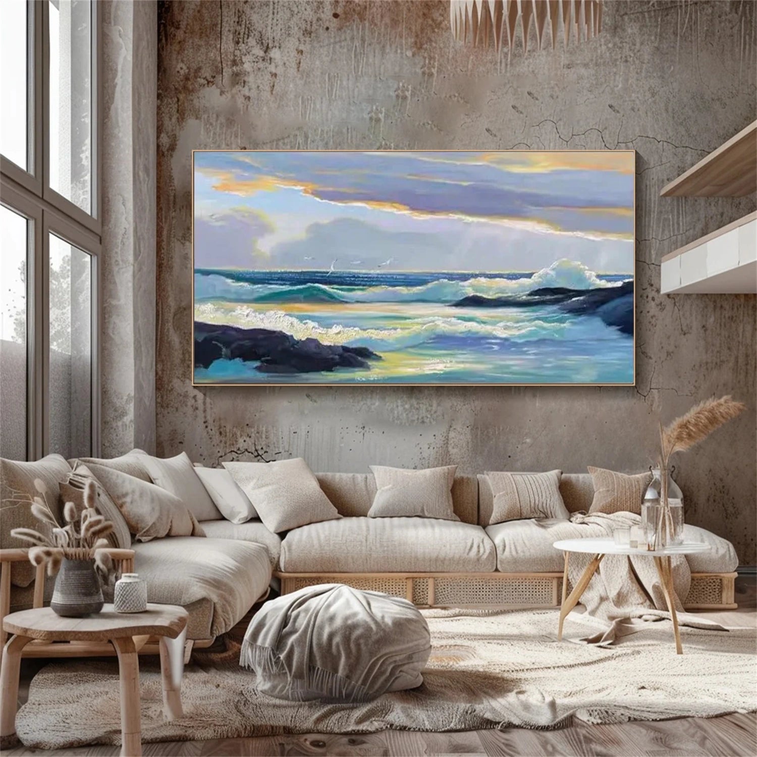 Sky And Ocean Abstract Wall Art #SO287