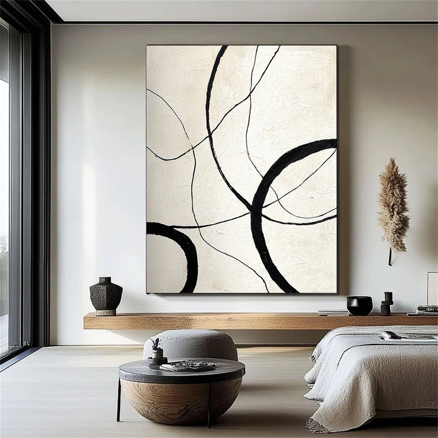 Black and White Abstract Wall Art #AW245