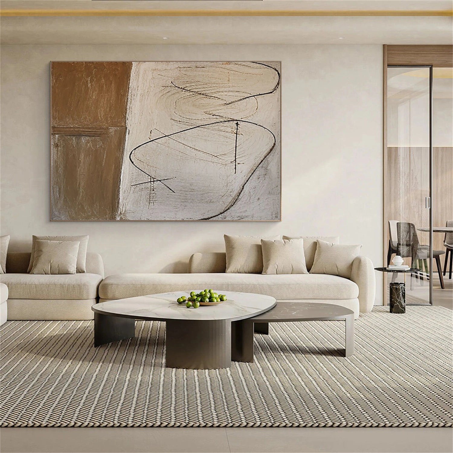 Wabi Sabi Abstract Canvas Art #WA208