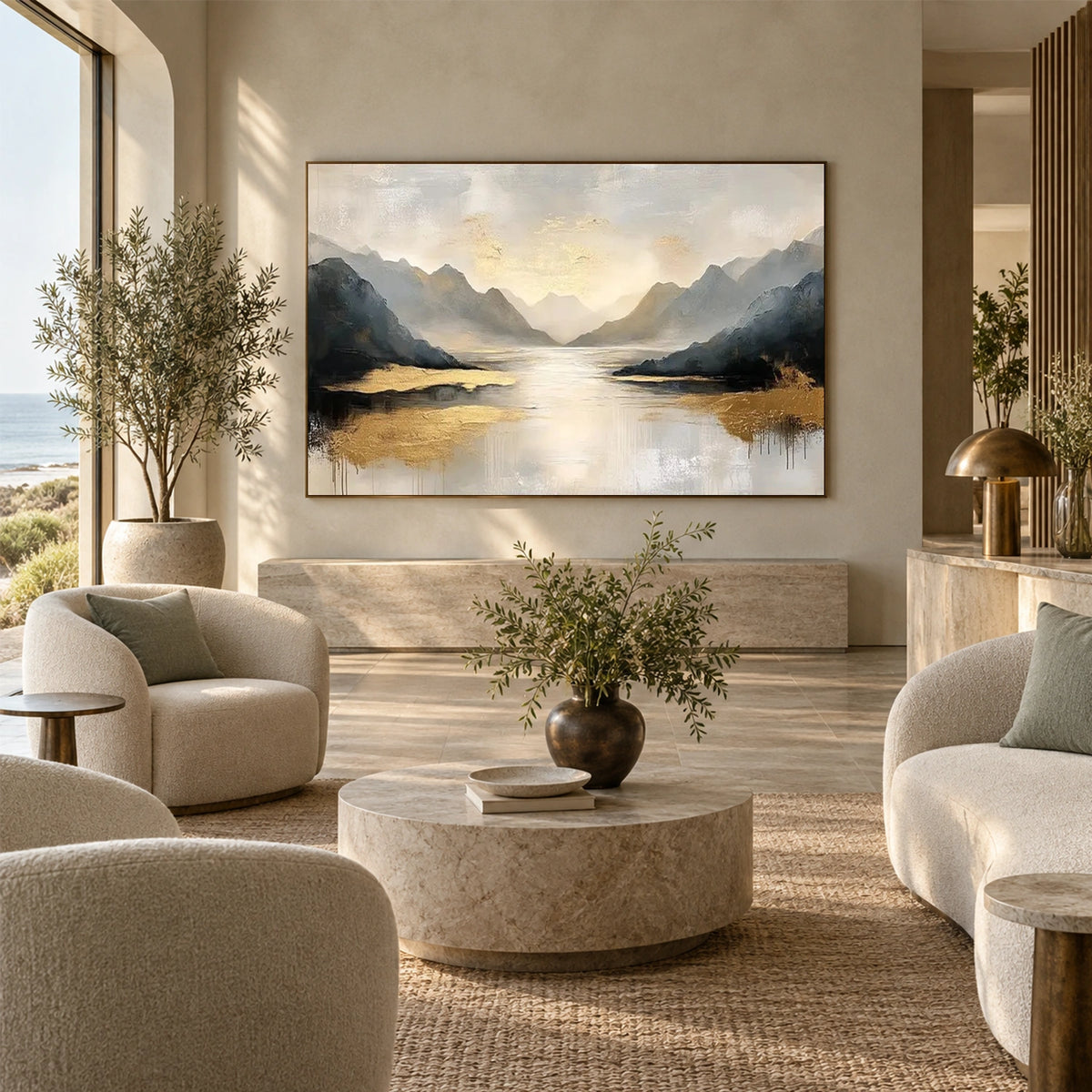 Abstract Mountain Canvas Art #WT275