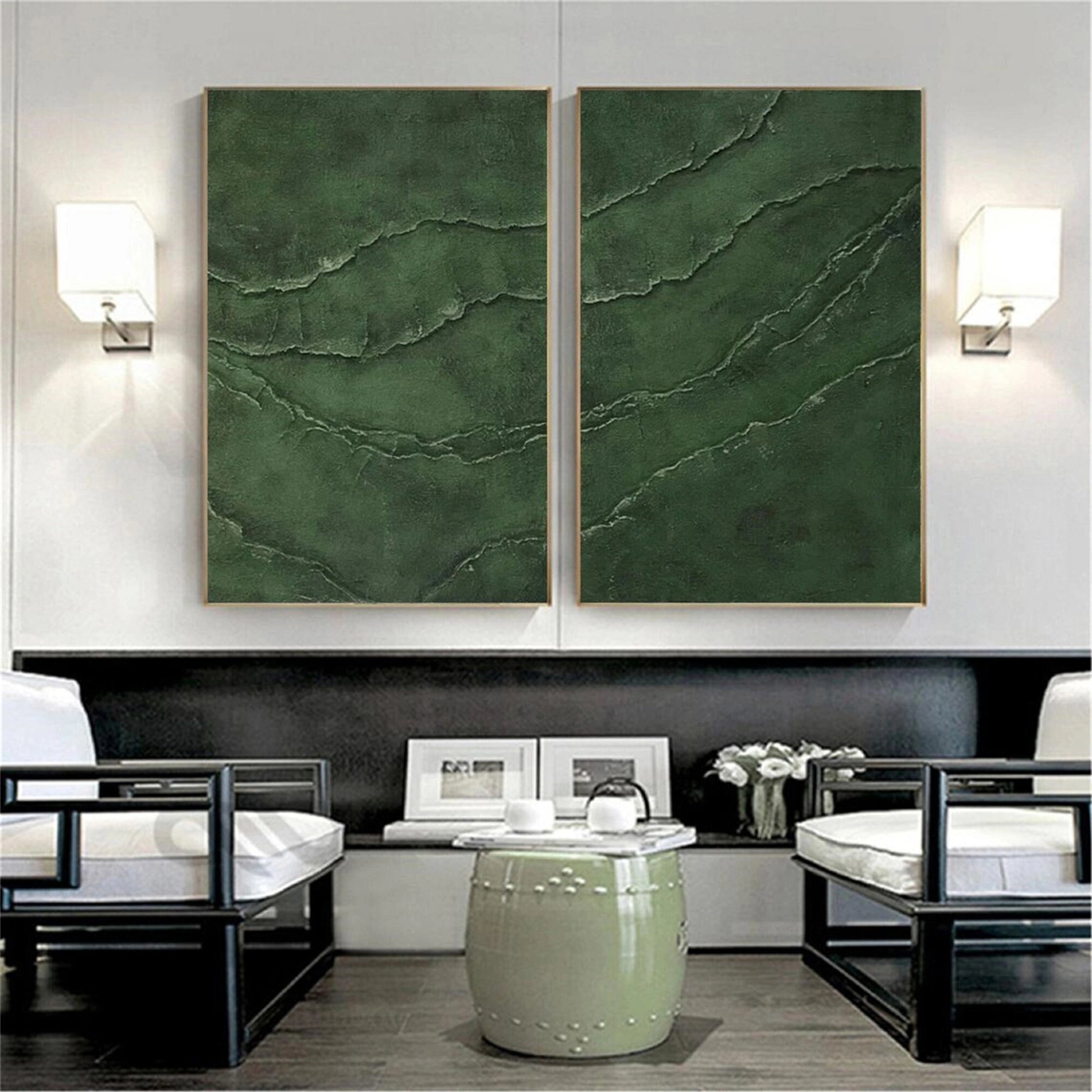 Wabi Sabi Abstract Wall Art Set of 2 #WA143