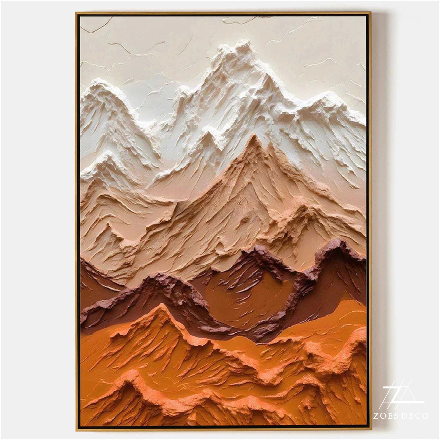 Abstract Mountain Textured Canvas Art #WT185