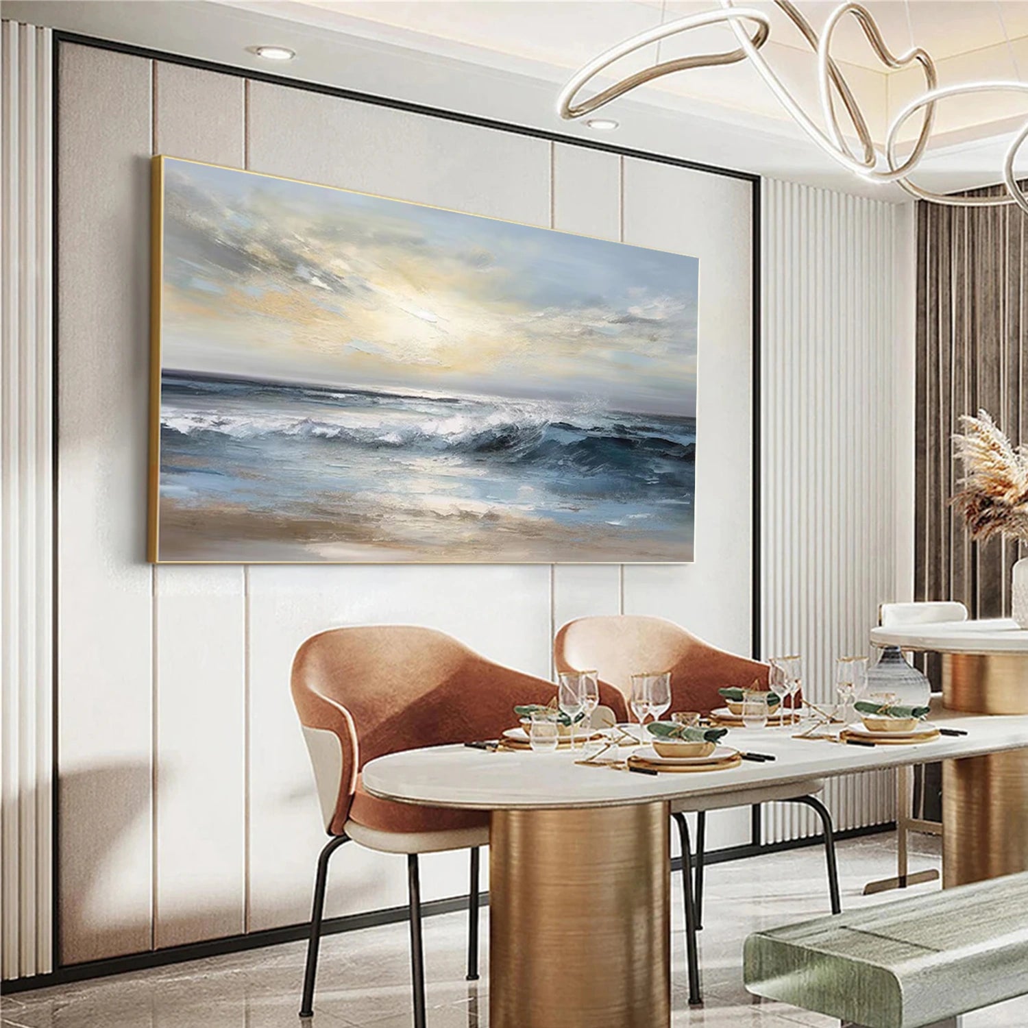 Sky And Ocean Abstract Wall Art #SO259