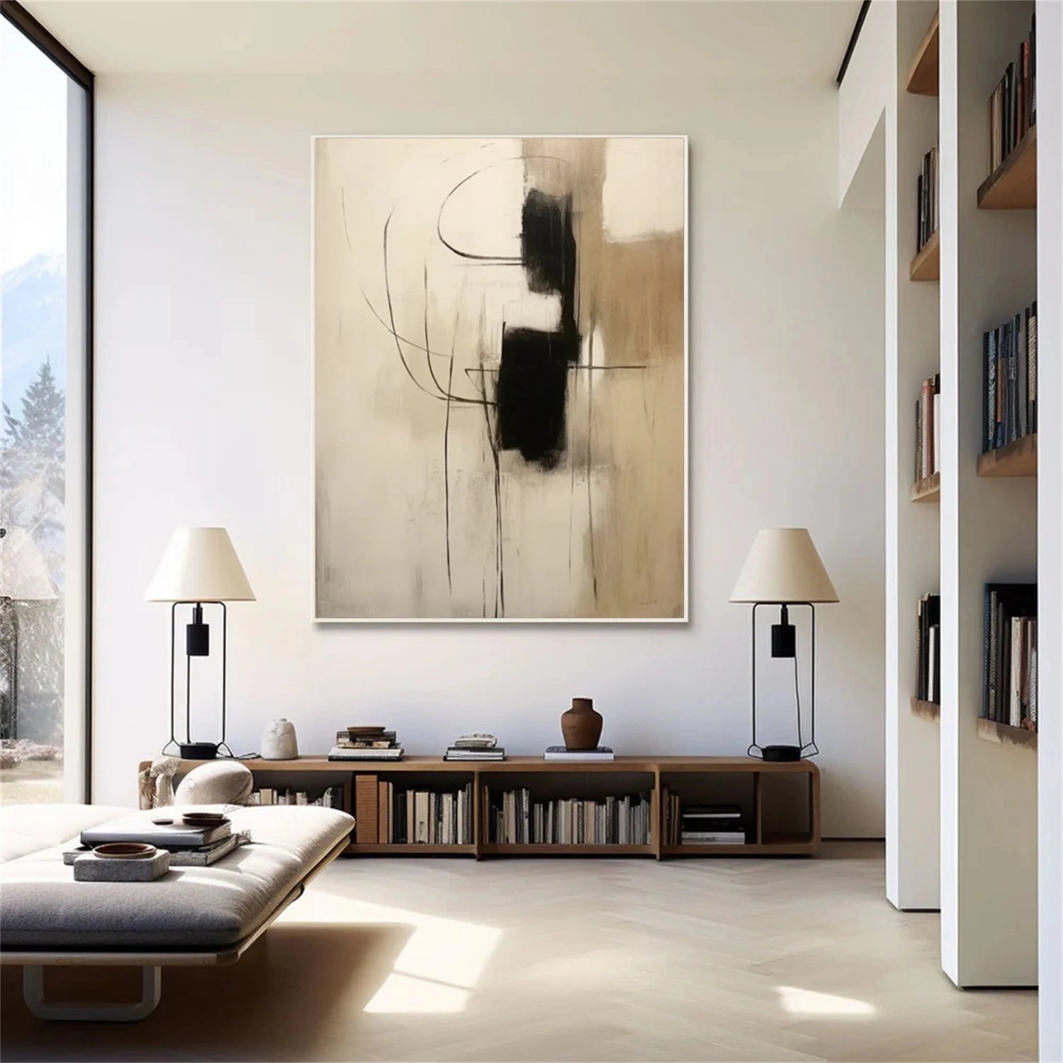 Wabi Sabi Abstract Canvas Art #WA186