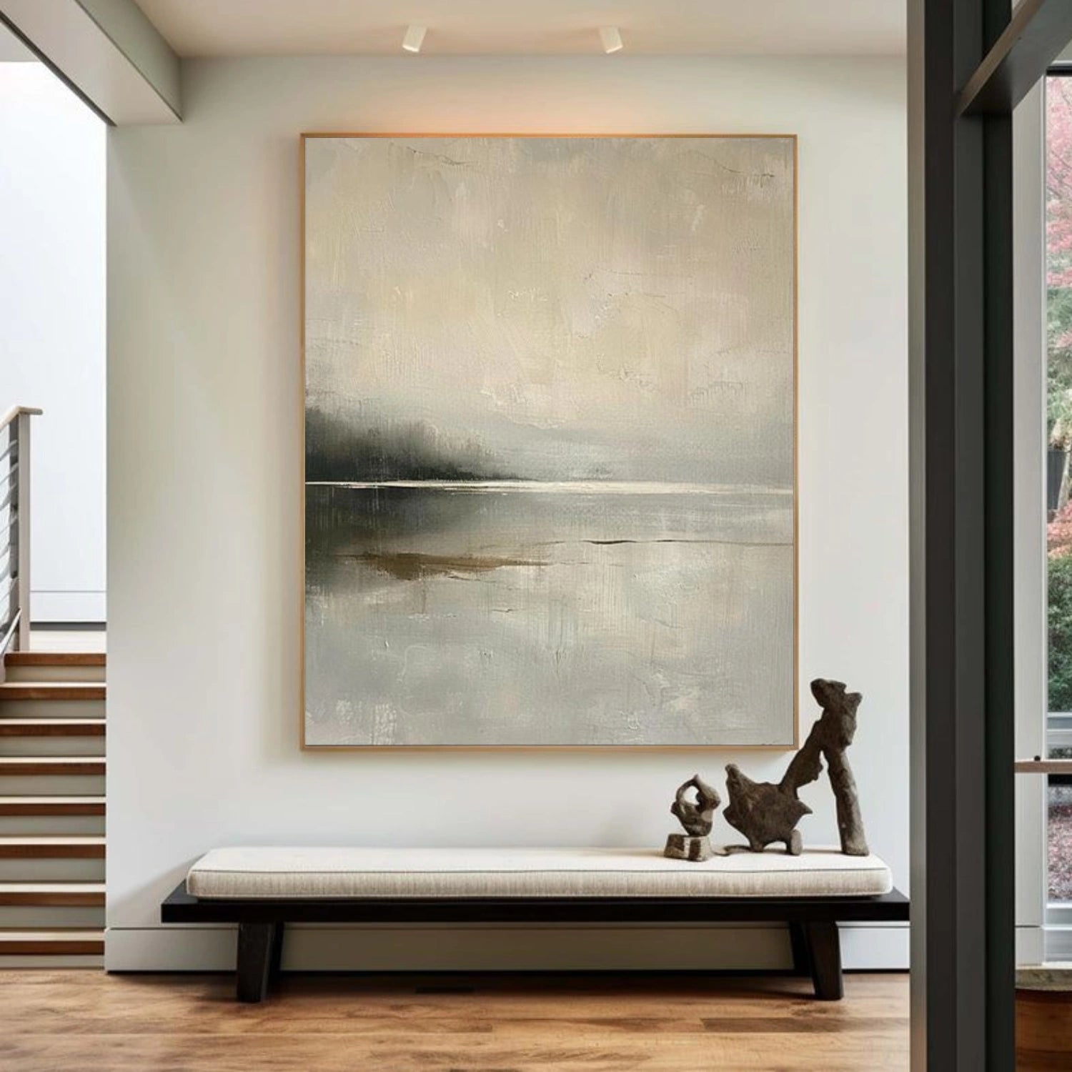 Sky And Ocean Abstract Wall Art #SO380