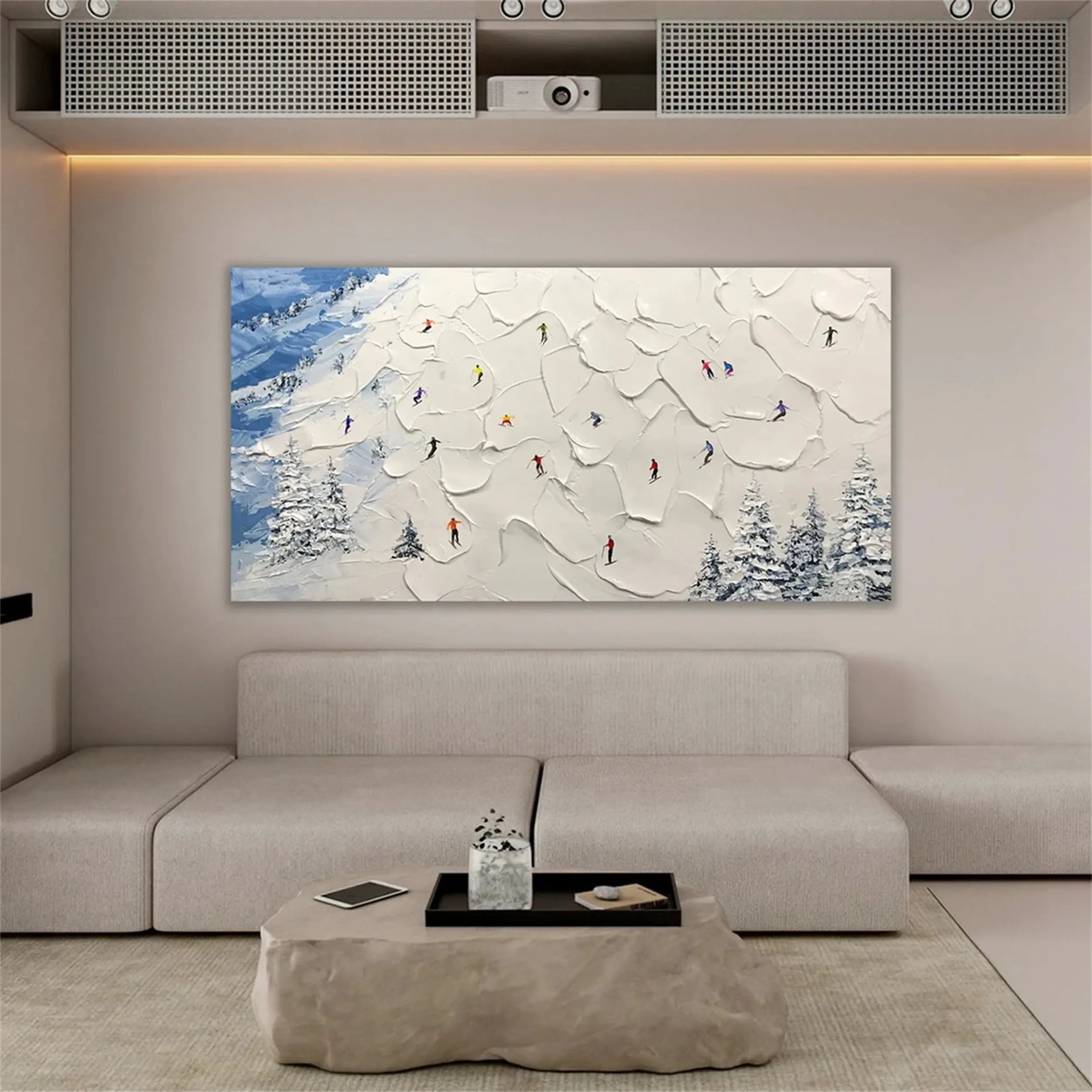 White Textured Minimalist Wall Art #WT150