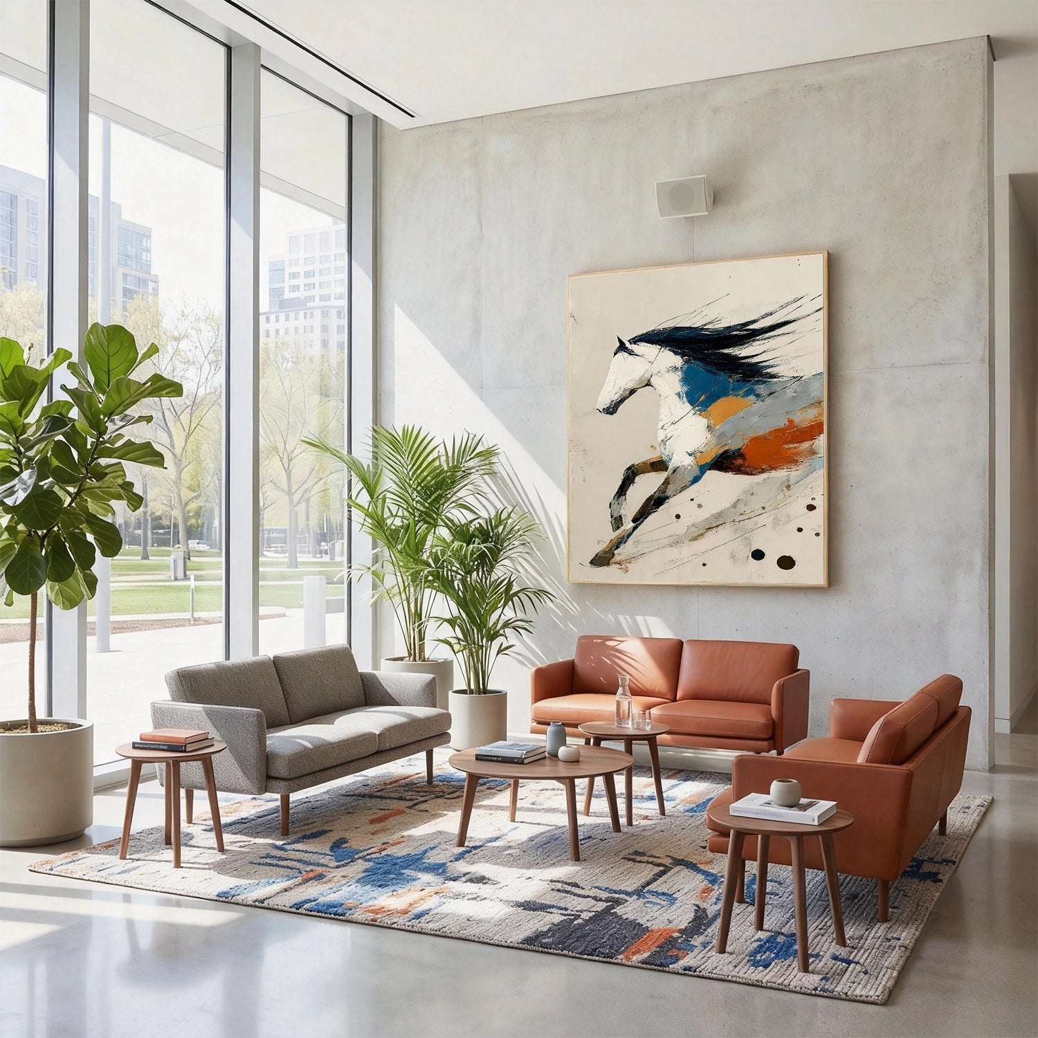 Abstract Animal Art Horse Wall Art #AT088