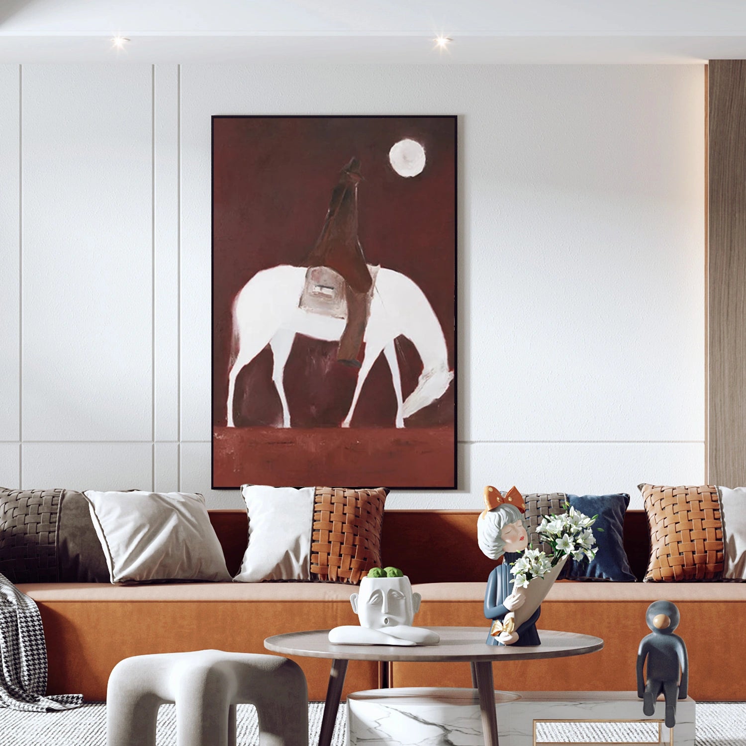 Abstract Animal Art Horse Wall Art #AT042