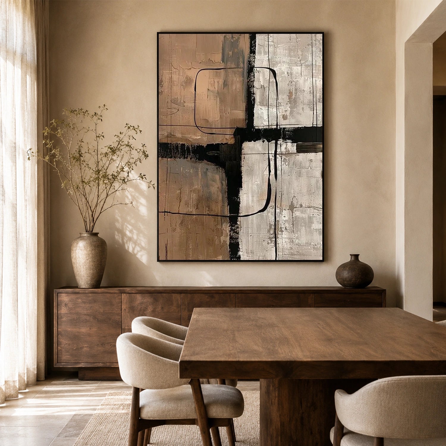 Wabi Sabi Abstract Canvas Art #WA275