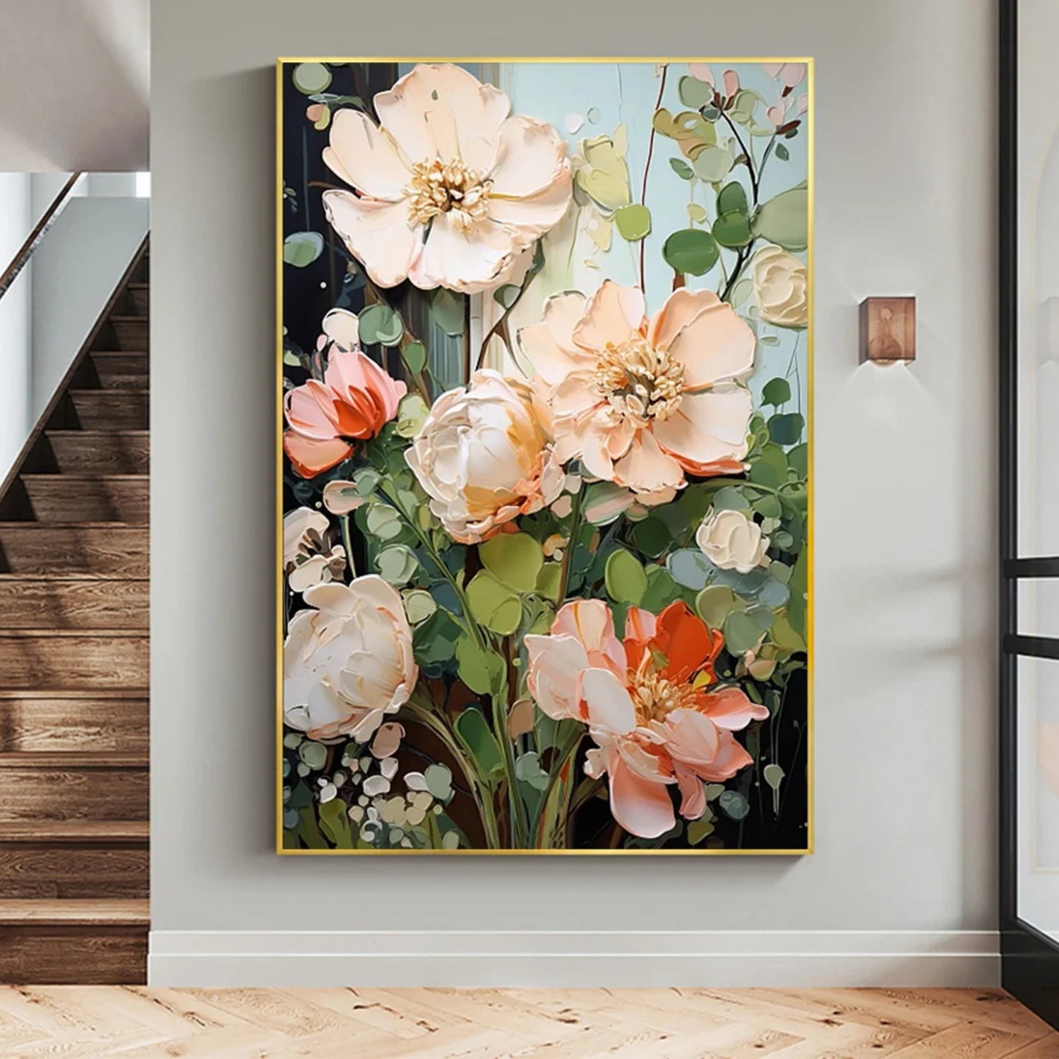 Colorful Tree And Flower Painting #TF095