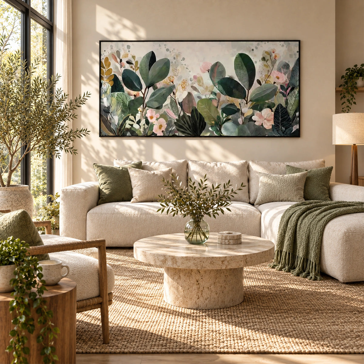 Tree And Flower Abstract Wall Art #TF228
