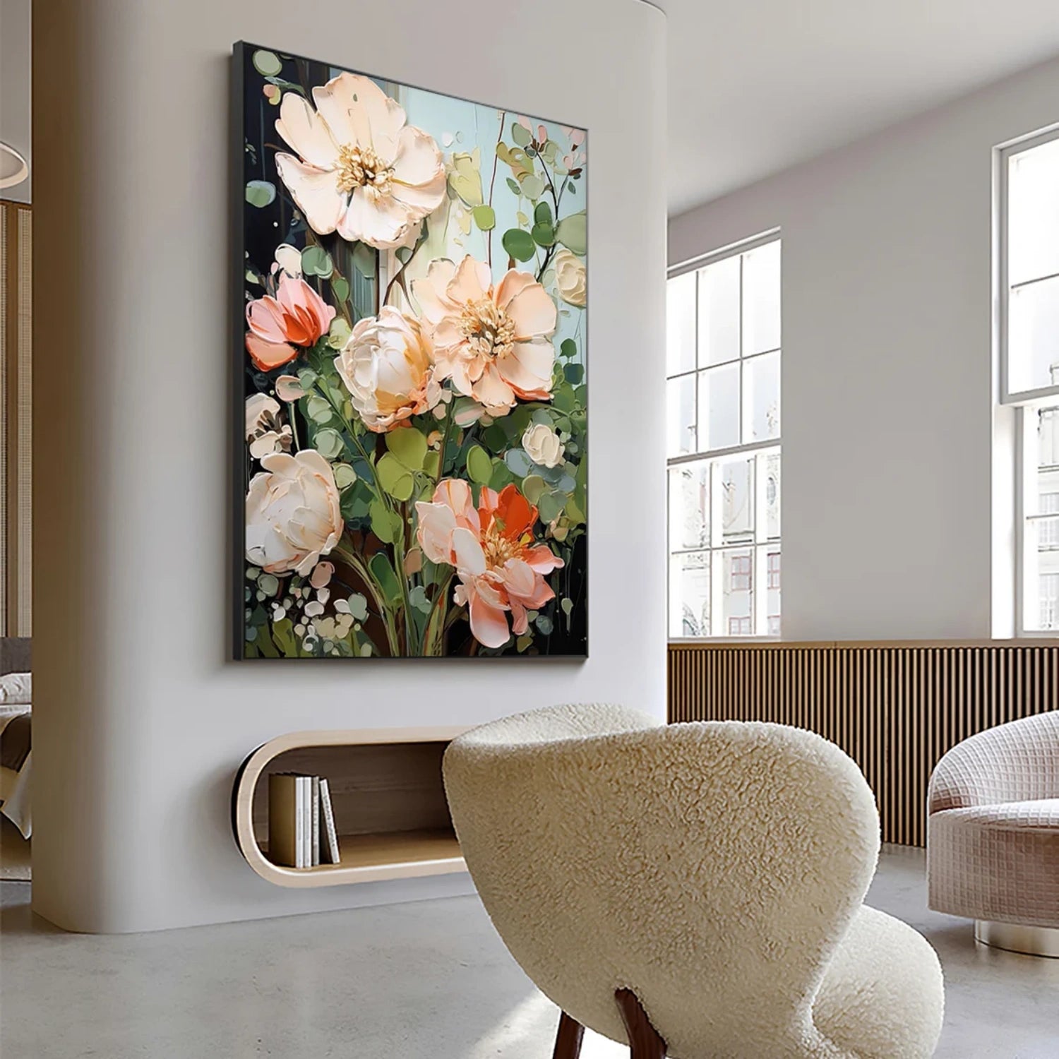 Colorful Tree And Flower Painting #TF095