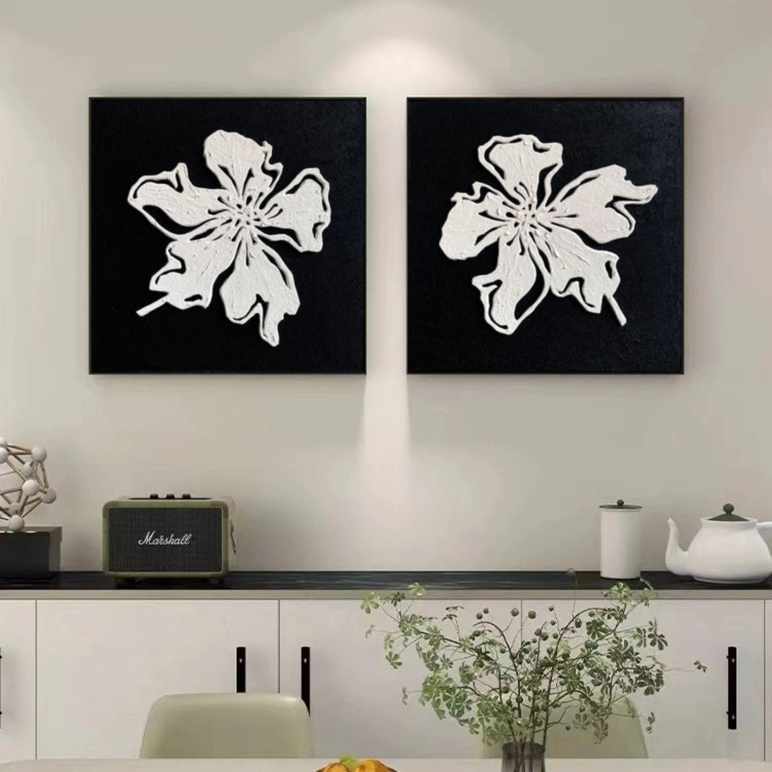 Tree And Flower Abstract Wall Art Set of 2 #TF214