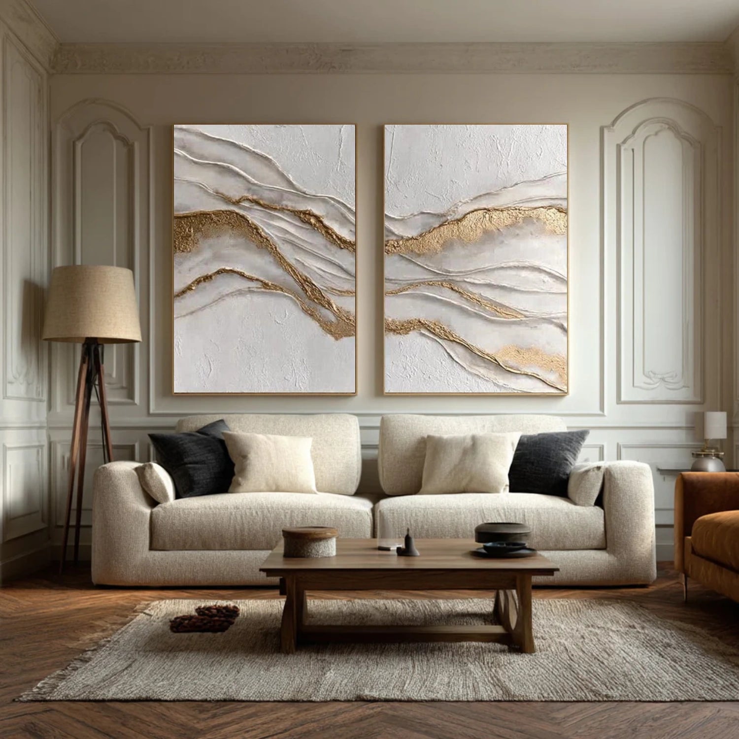 Abstract Textured Wall Art Set of 2 #AW219