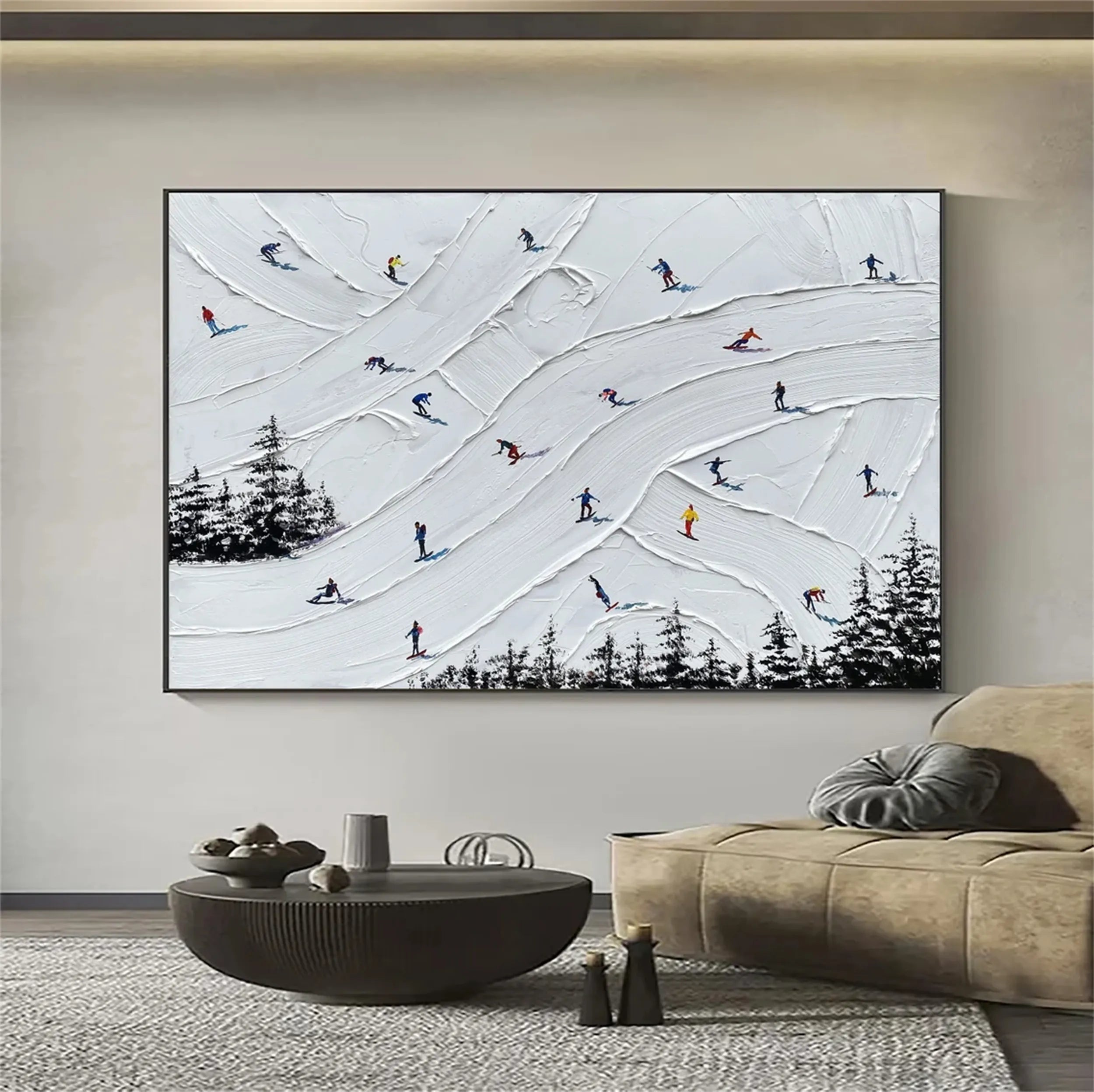 White Textured Minimalist Wall Art #WT159