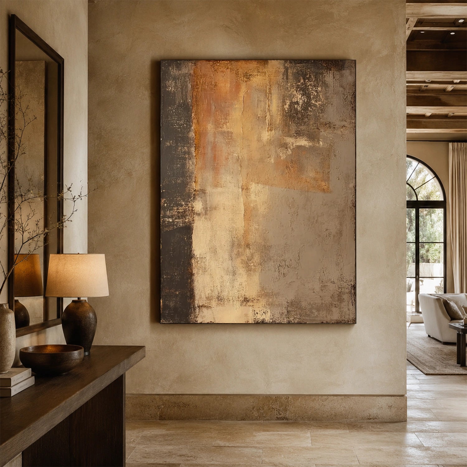 Wabi Sabi Abstract Canvas Art #WA262
