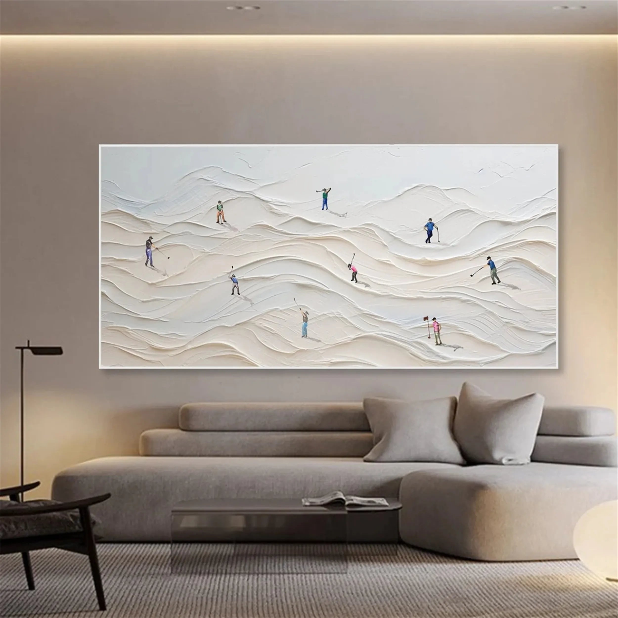 White Textured Minimalist Wall Art #WT151