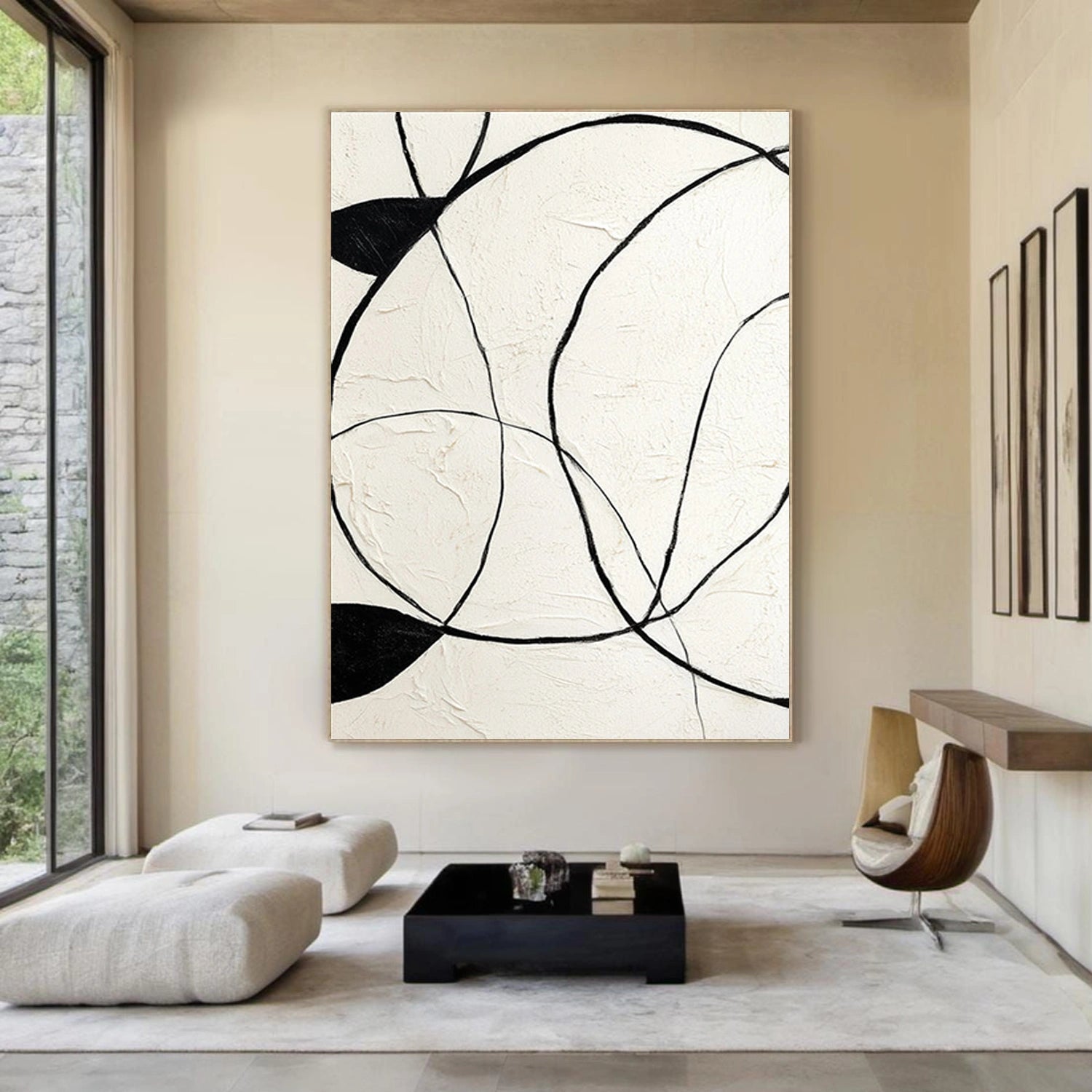 Black and White Abstract Wall Art #AW246