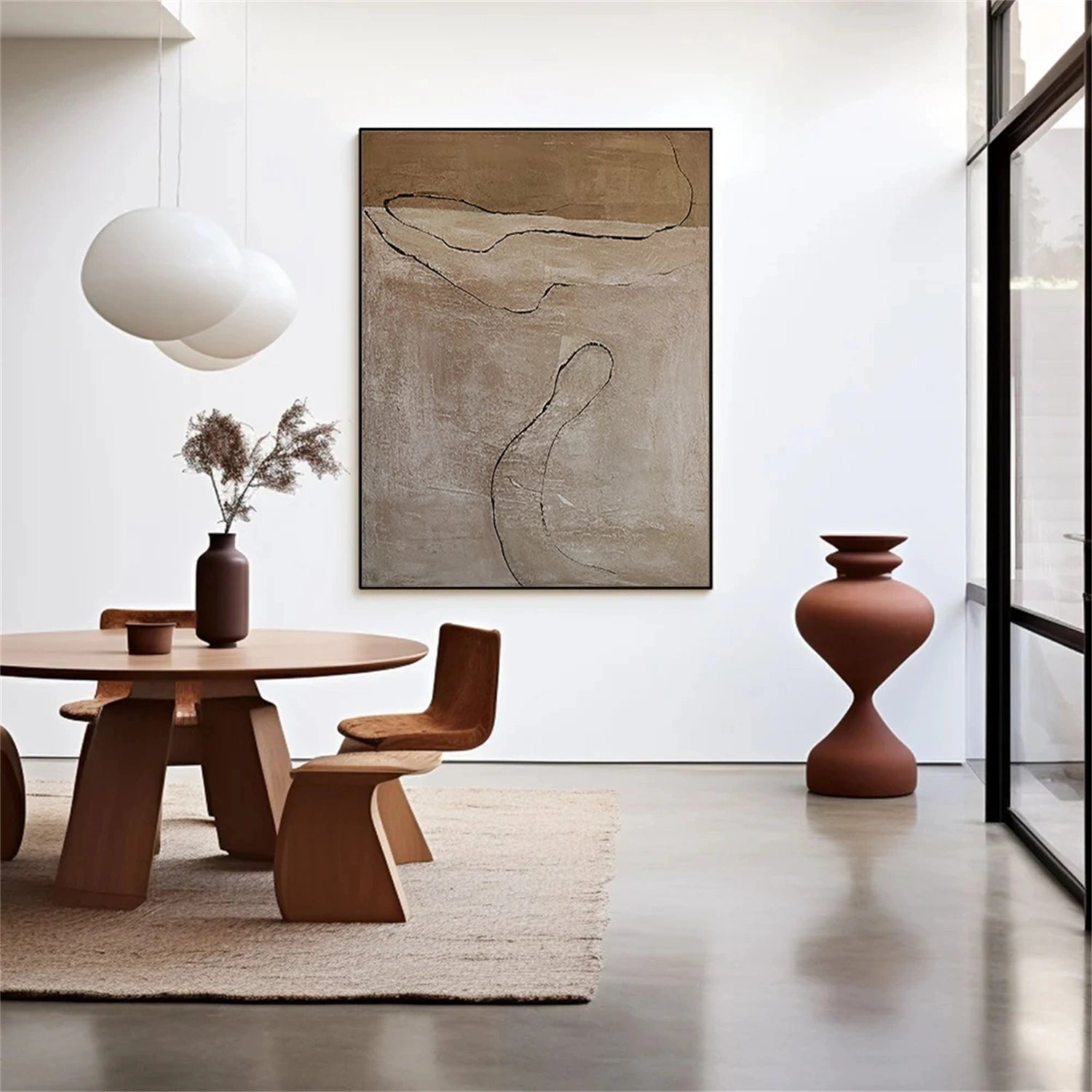 Wabi Sabi Abstract Canvas Art #WA207